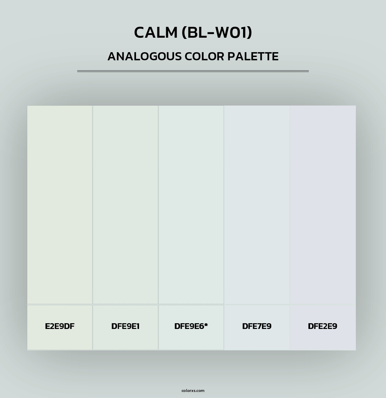 Calm (BL-W01) - Analogous Color Palette