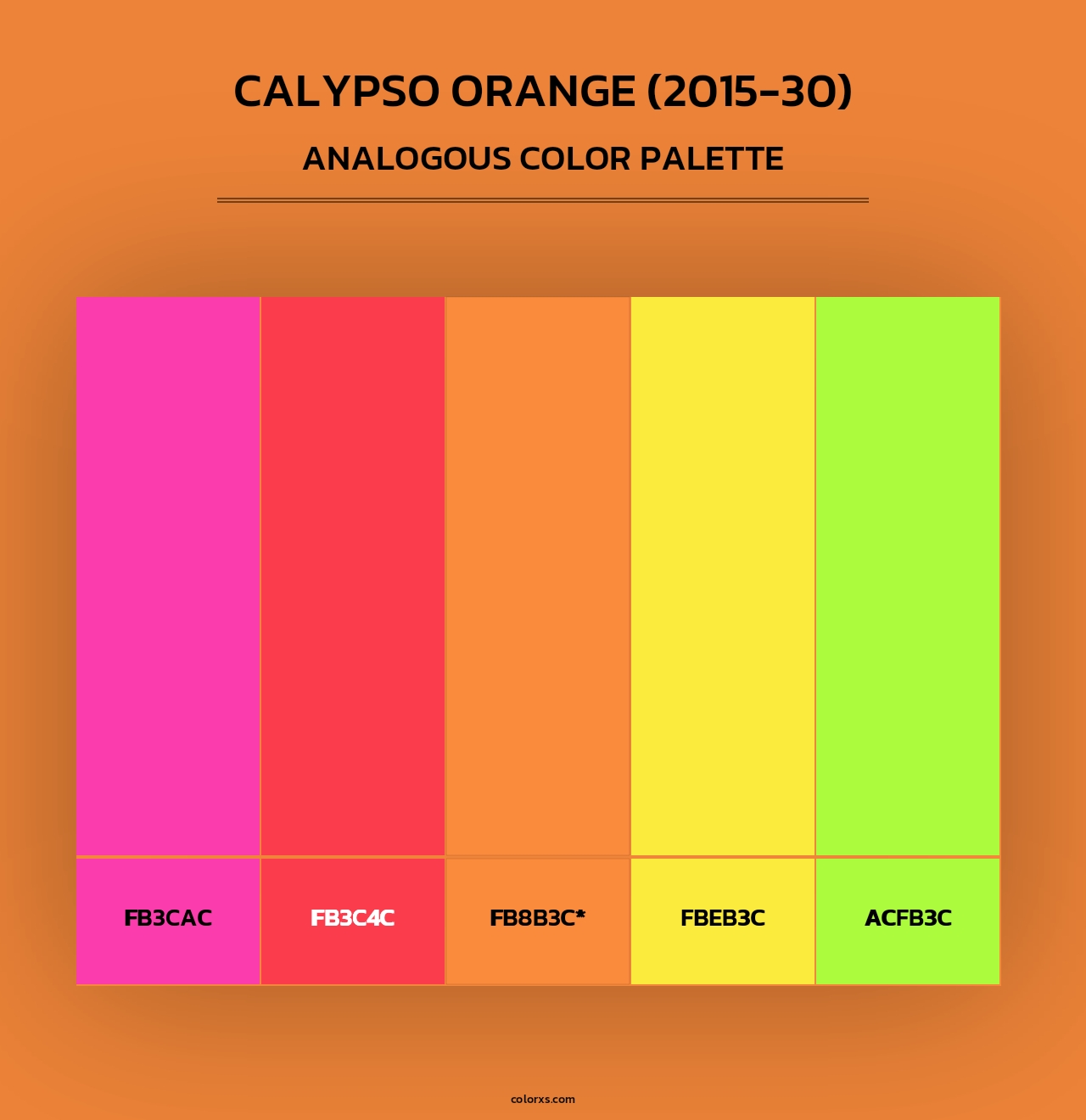 Calypso Orange (2015-30) - Analogous Color Palette
