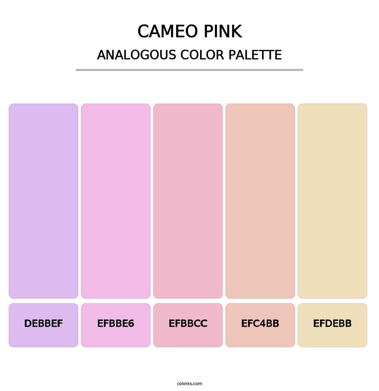 Cameo Pink - Analogous Color Palette