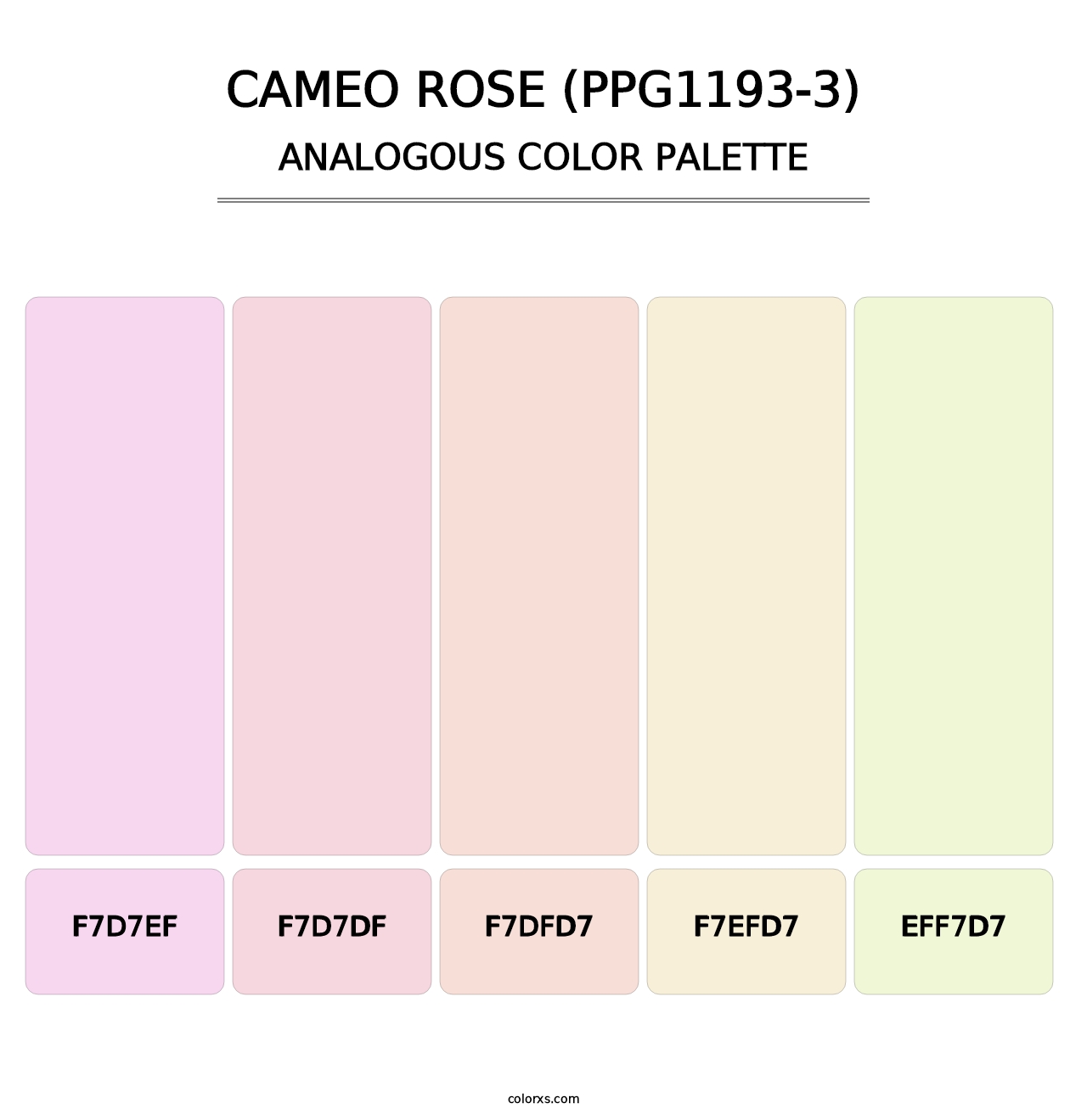 Cameo Rose (PPG1193-3) - Analogous Color Palette