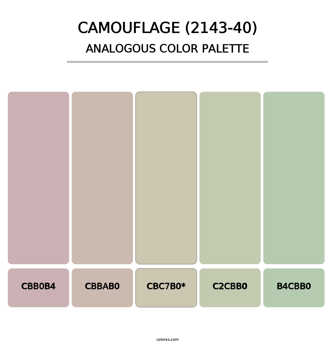 Camouflage (2143-40) - Analogous Color Palette