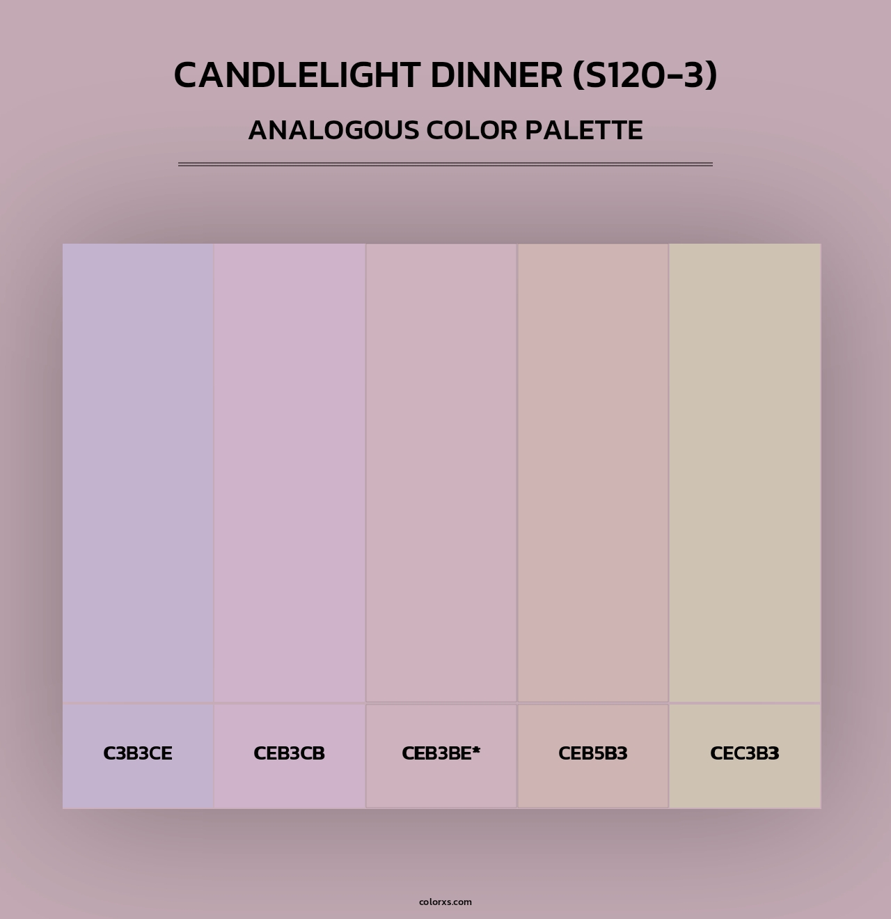 Candlelight Dinner (S120-3) - Analogous Color Palette