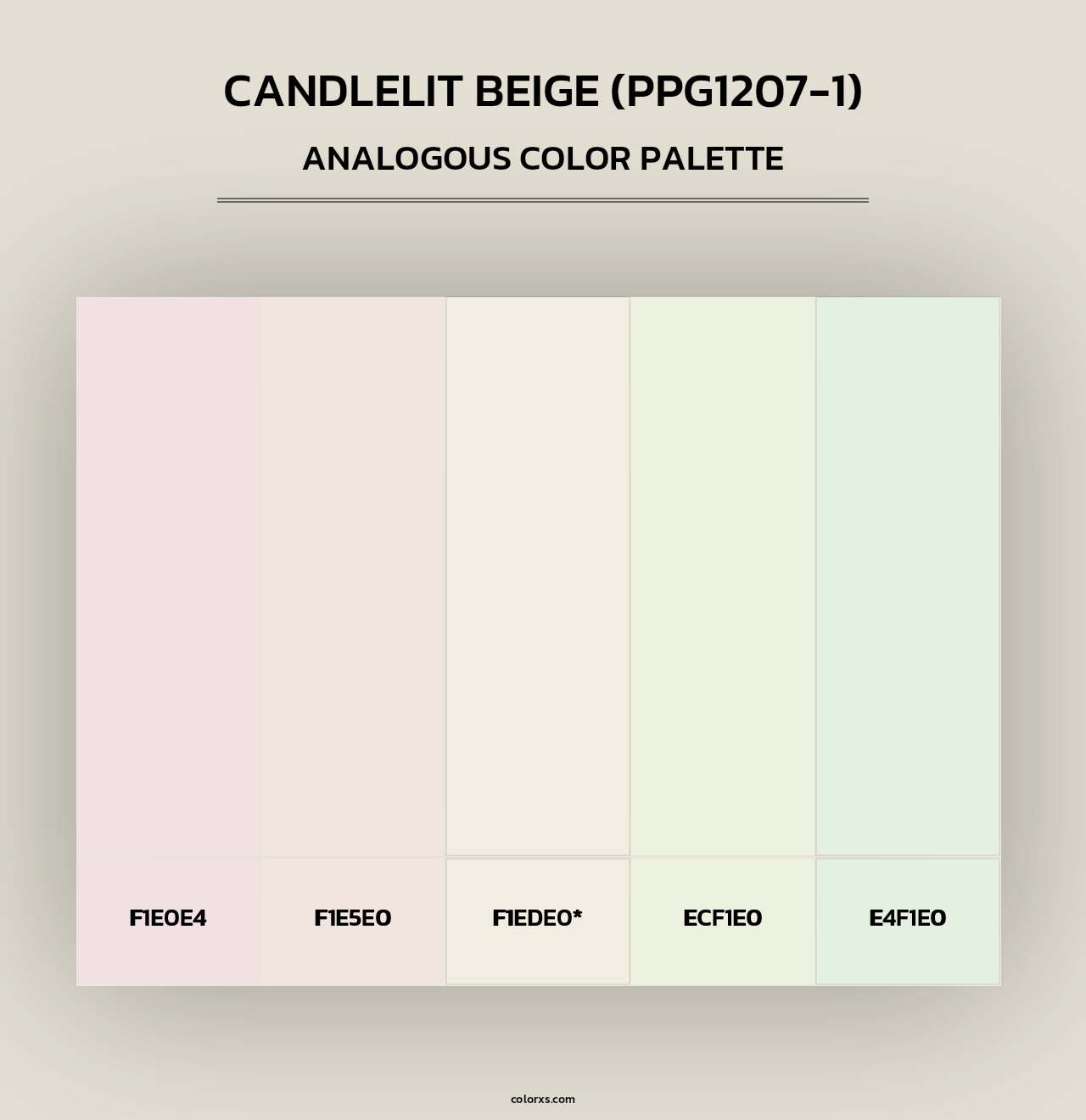 Candlelit Beige (PPG1207-1) - Analogous Color Palette