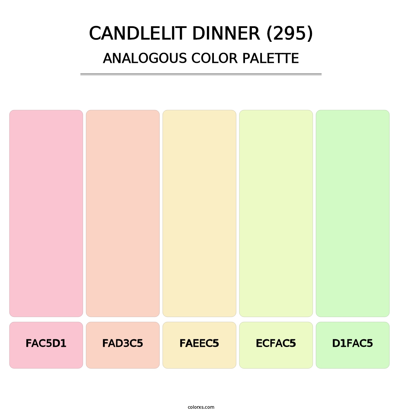 Candlelit Dinner (295) - Analogous Color Palette