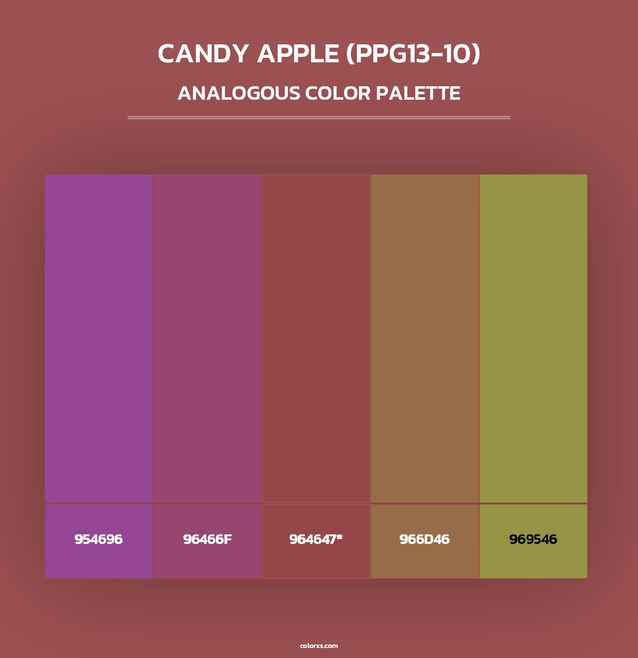Candy Apple (PPG13-10) - Analogous Color Palette
