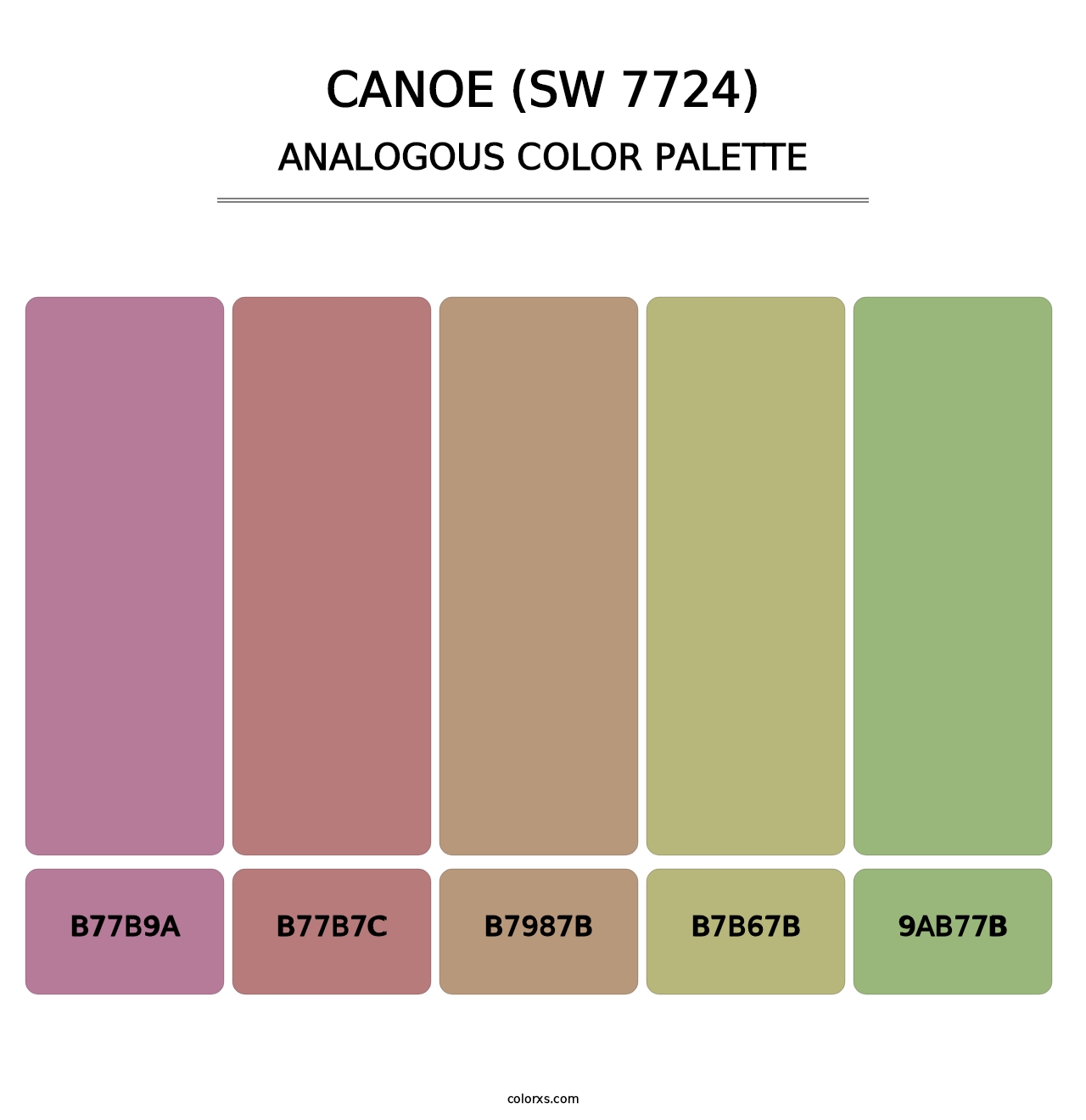 Canoe (SW 7724) - Analogous Color Palette