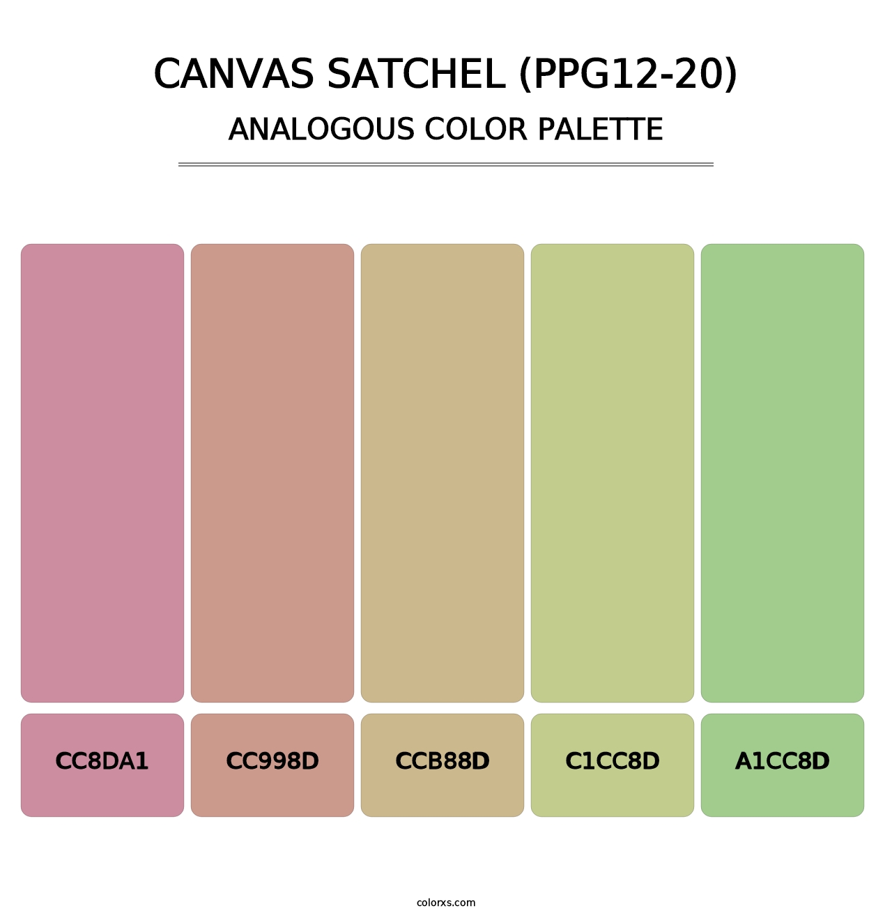 Canvas Satchel (PPG12-20) - Analogous Color Palette