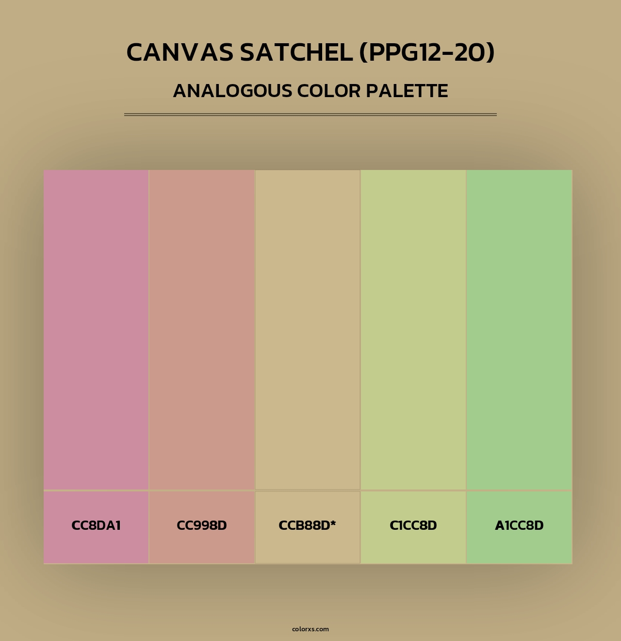 Canvas Satchel (PPG12-20) - Analogous Color Palette