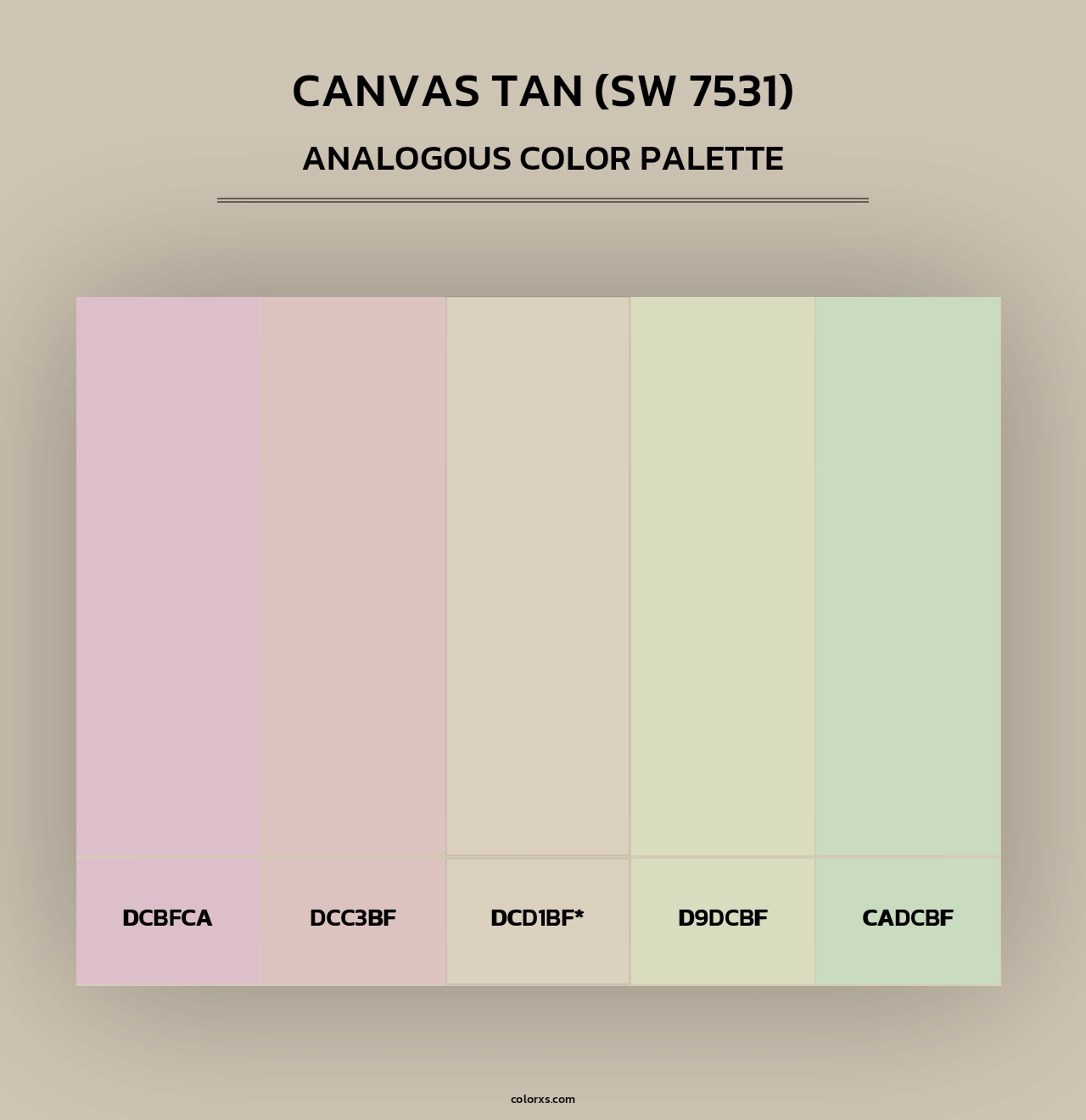 Canvas Tan (SW 7531) - Analogous Color Palette