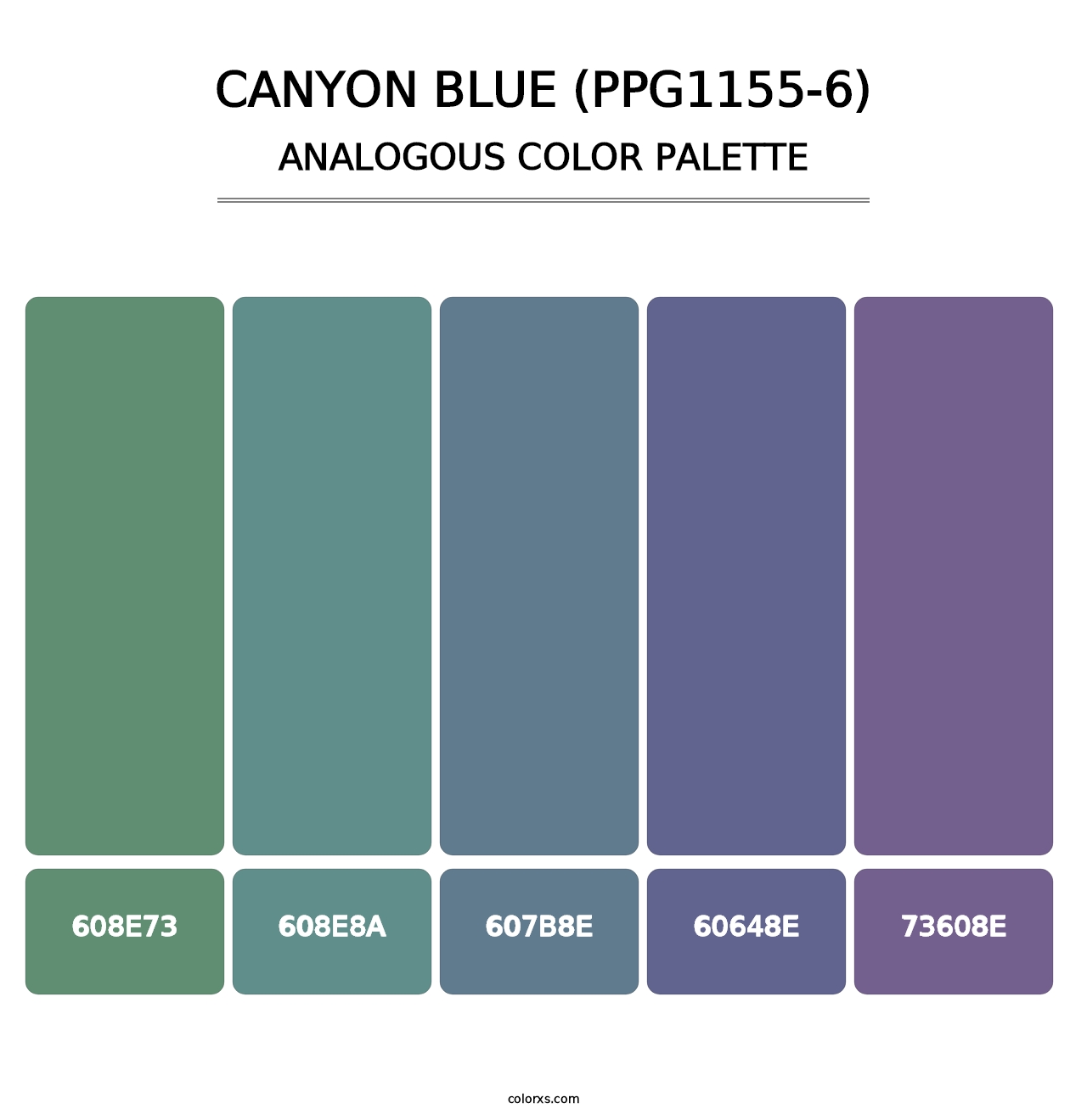 Canyon Blue (PPG1155-6) - Analogous Color Palette