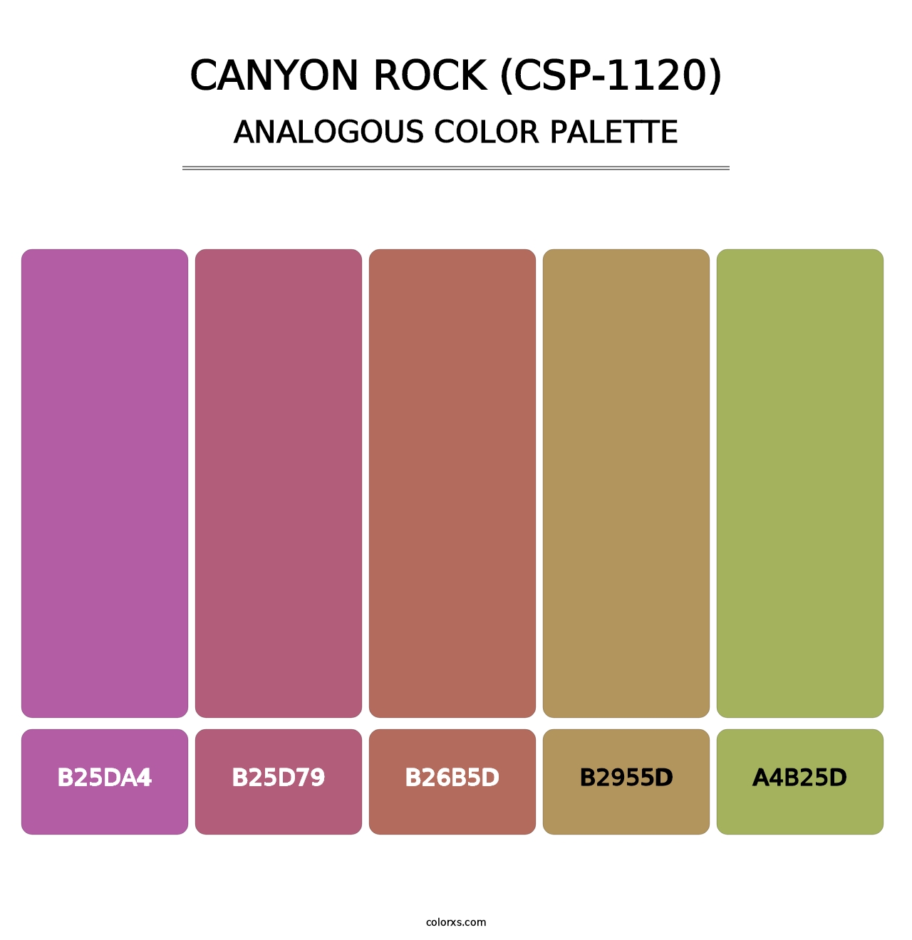 Canyon Rock (CSP-1120) - Analogous Color Palette