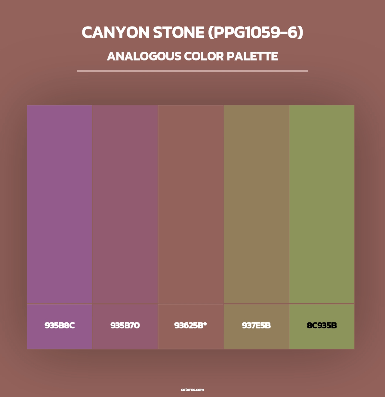 Canyon Stone (PPG1059-6) - Analogous Color Palette