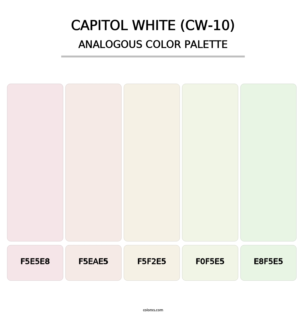 Capitol White (CW-10) - Analogous Color Palette