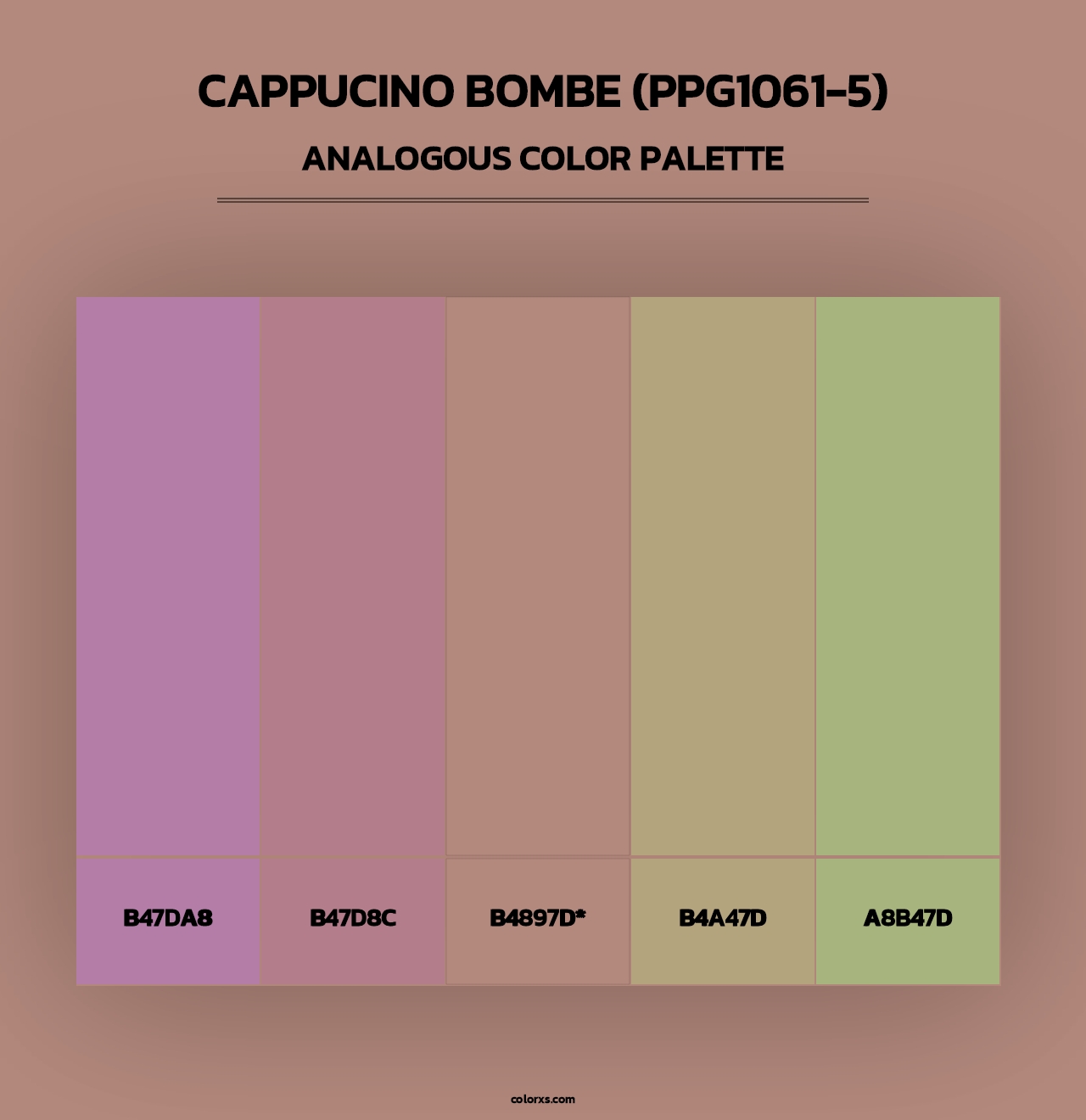 Cappucino Bombe (PPG1061-5) - Analogous Color Palette