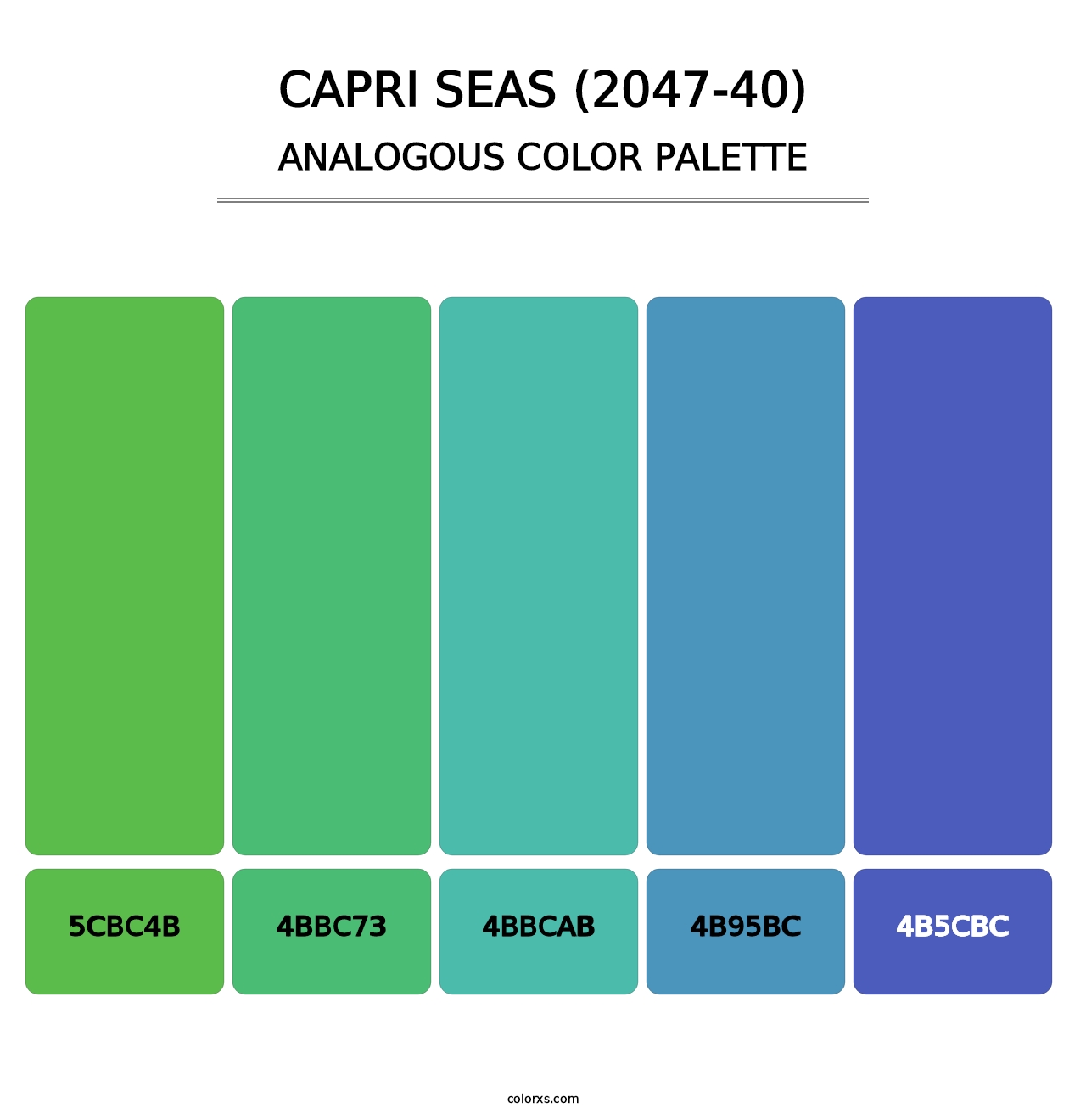 Capri Seas (2047-40) - Analogous Color Palette