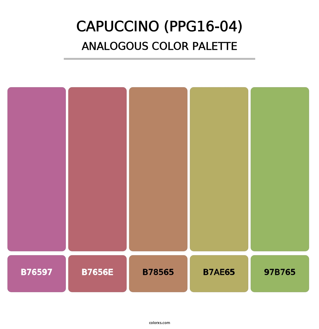 Capuccino (PPG16-04) - Analogous Color Palette