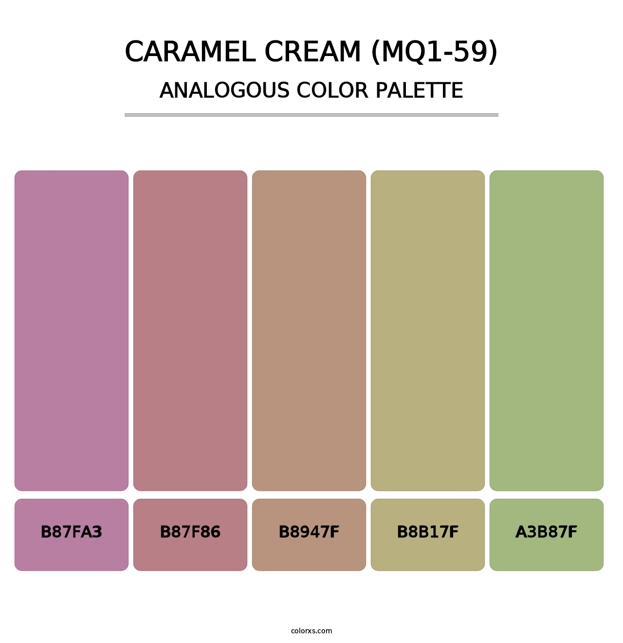 Caramel Cream (MQ1-59) - Analogous Color Palette