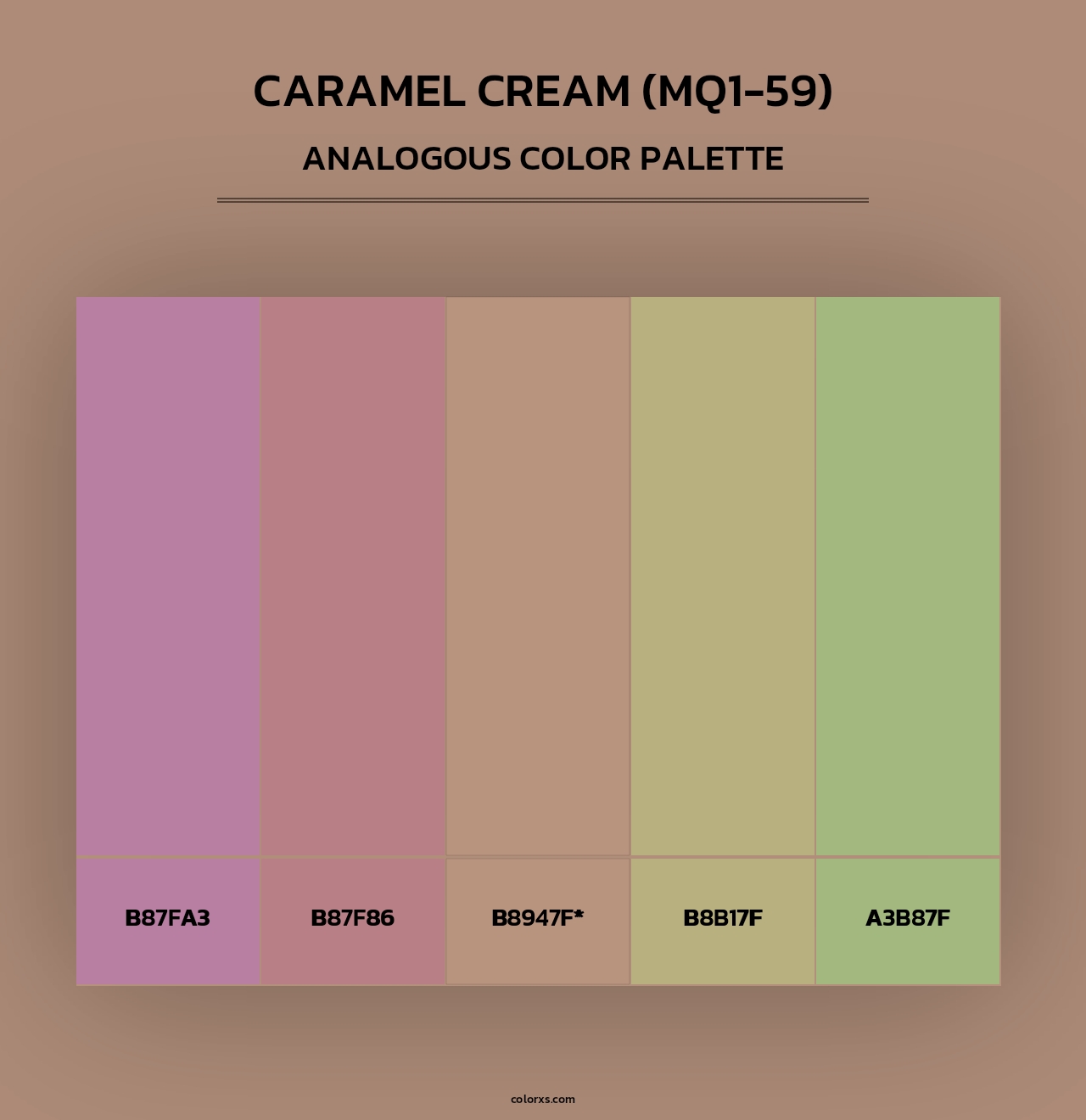 Caramel Cream (MQ1-59) - Analogous Color Palette
