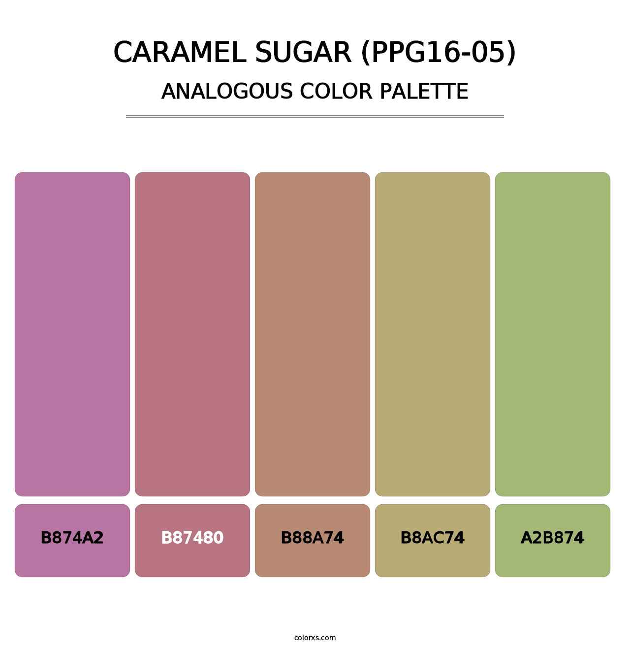 Caramel Sugar (PPG16-05) - Analogous Color Palette
