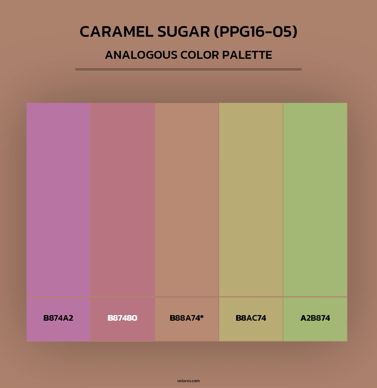 Caramel Sugar (PPG16-05) - Analogous Color Palette