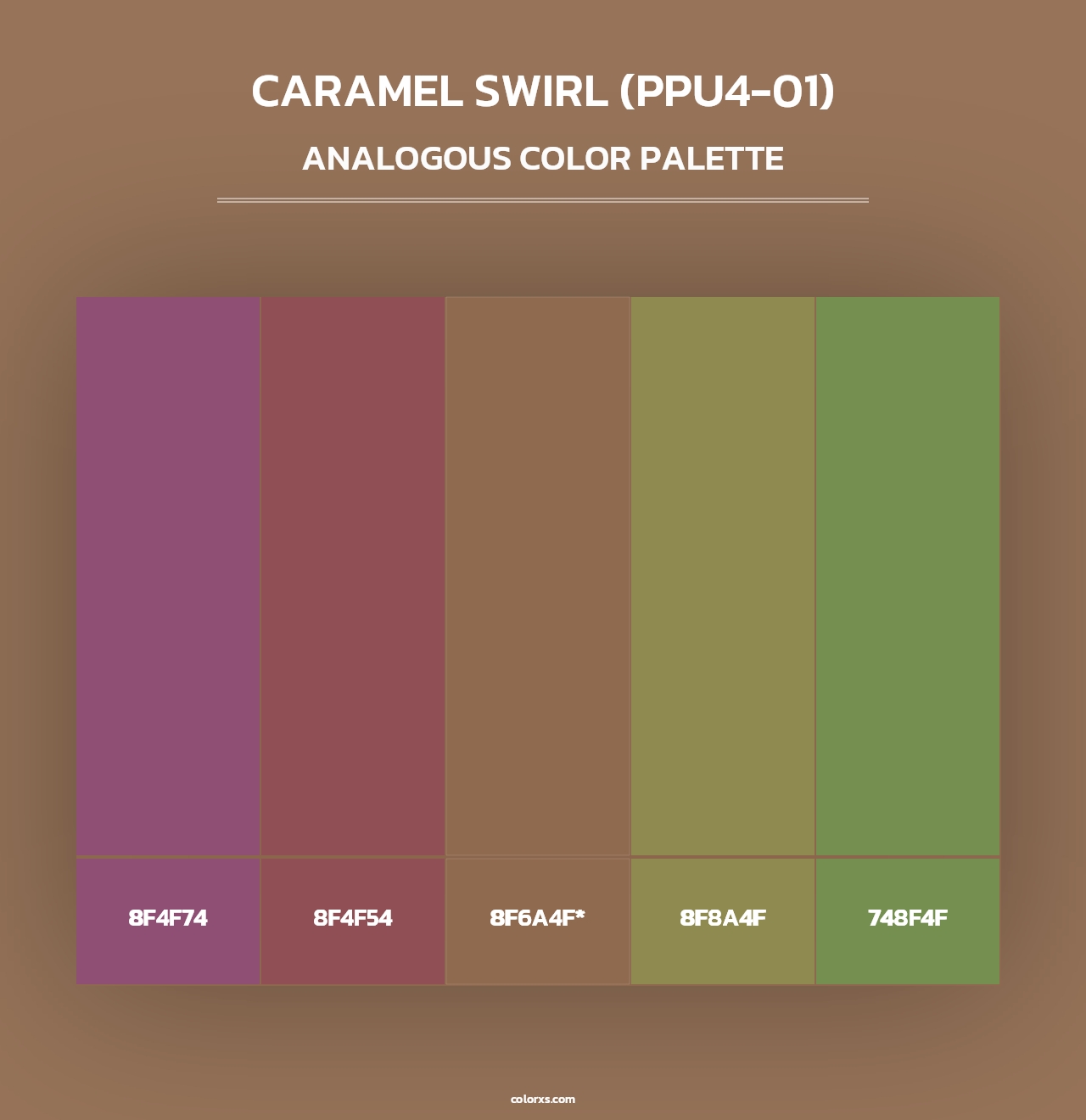 Caramel Swirl (PPU4-01) - Analogous Color Palette