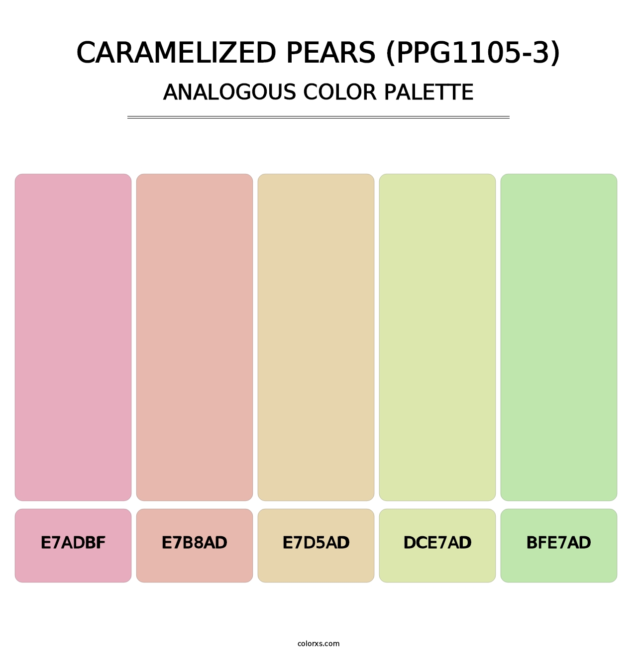 Caramelized Pears (PPG1105-3) - Analogous Color Palette