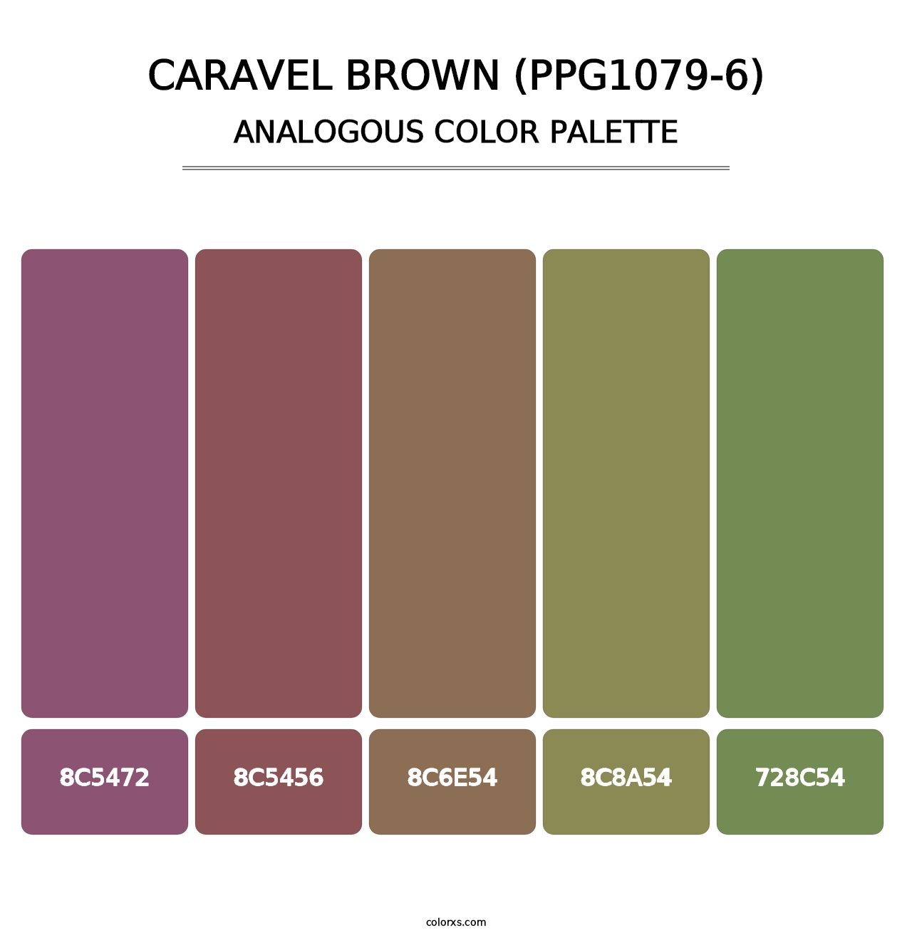 Caravel Brown (PPG1079-6) - Analogous Color Palette