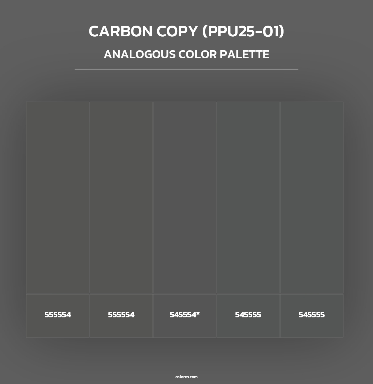 Carbon Copy (PPU25-01) - Analogous Color Palette