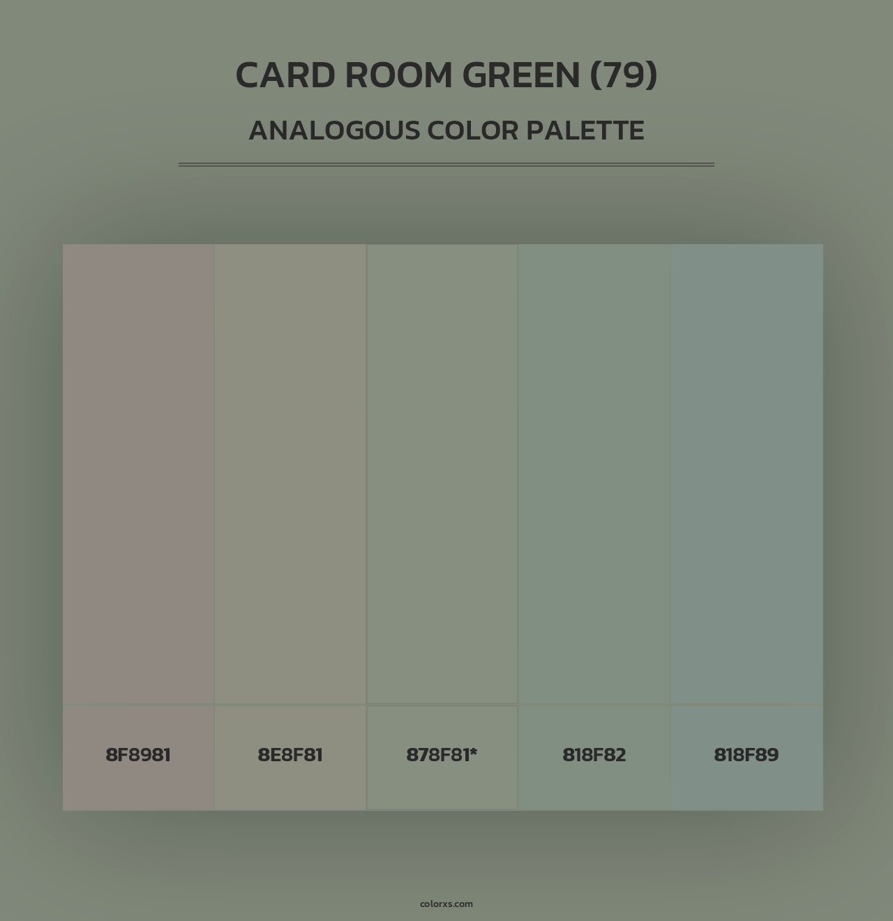 Card Room Green (79) - Analogous Color Palette