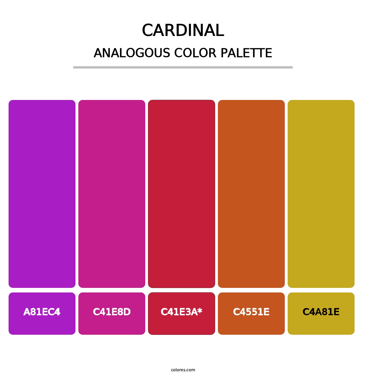 Cardinal - Analogous Color Palette