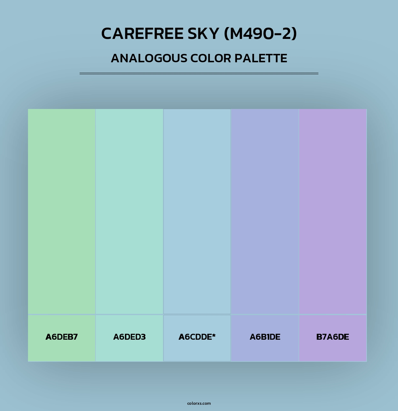 Carefree Sky (M490-2) - Analogous Color Palette