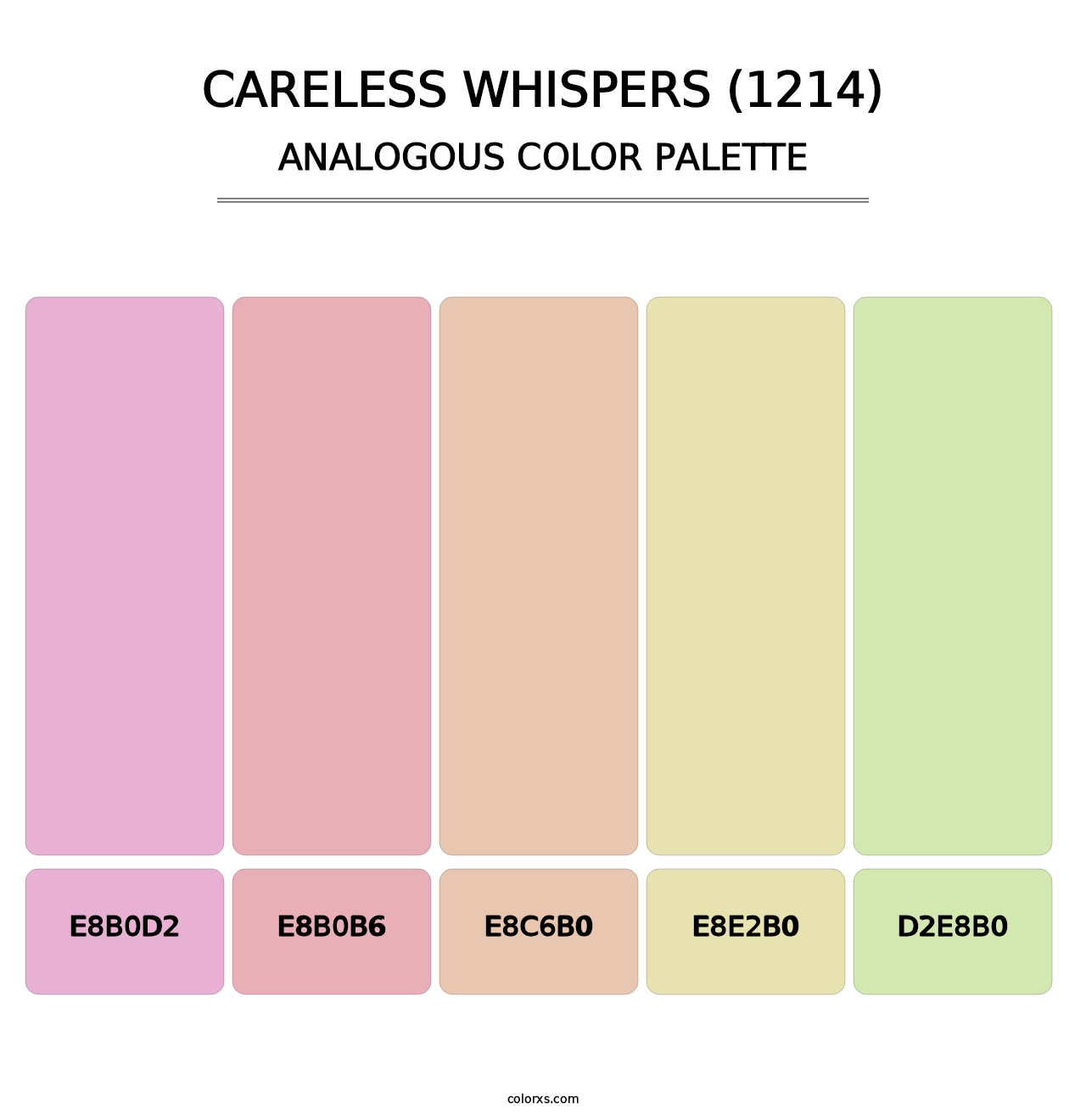 Careless Whispers (1214) - Analogous Color Palette