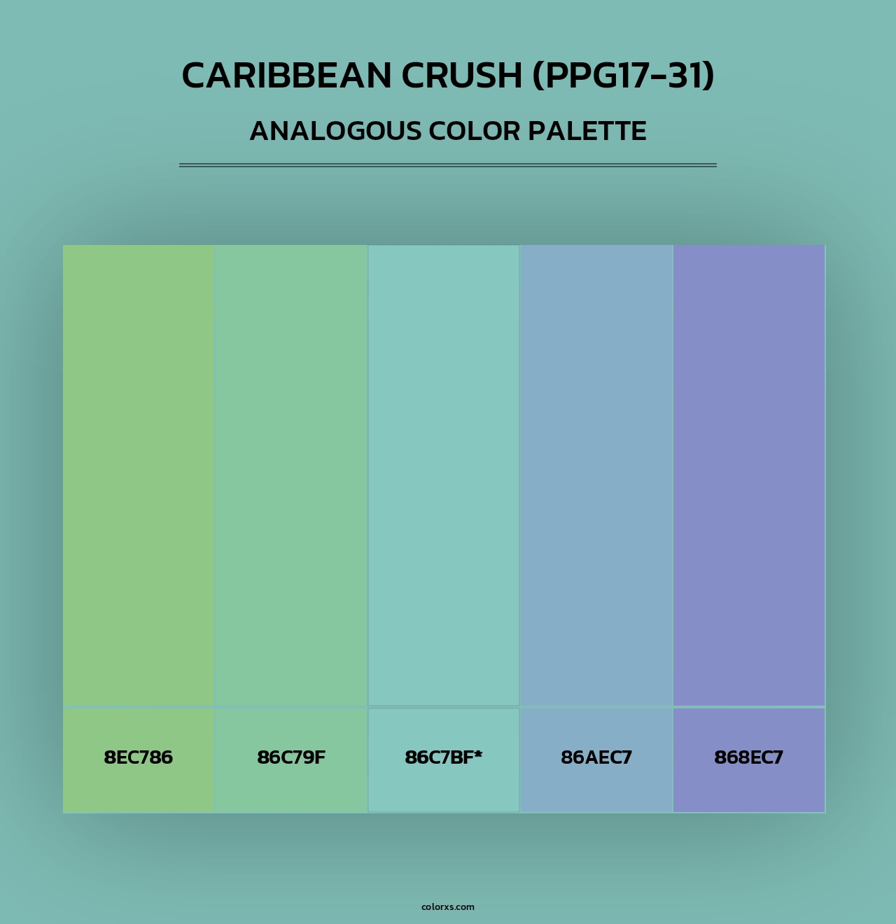 Caribbean Crush (PPG17-31) - Analogous Color Palette