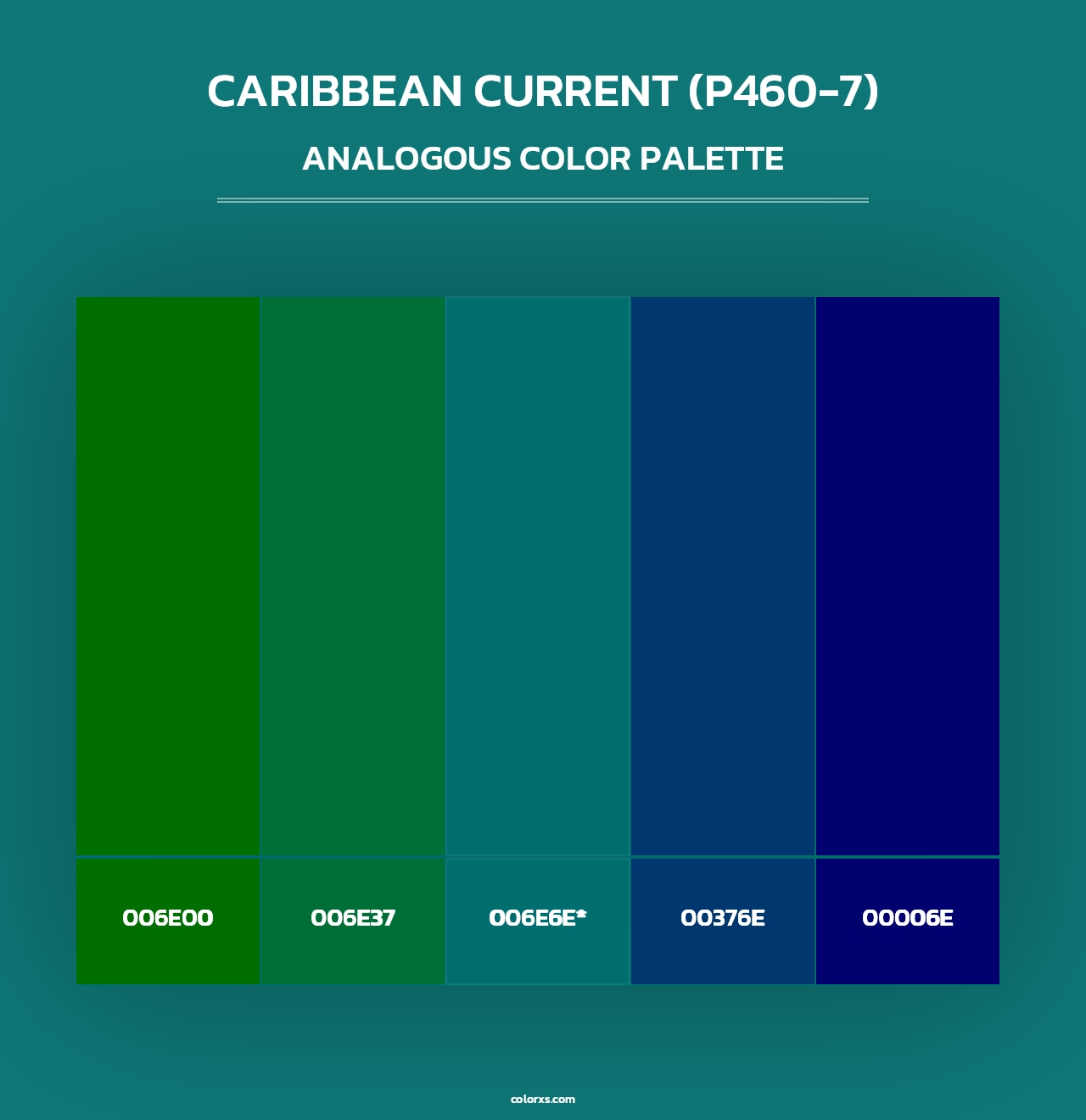 Caribbean Current (P460-7) - Analogous Color Palette