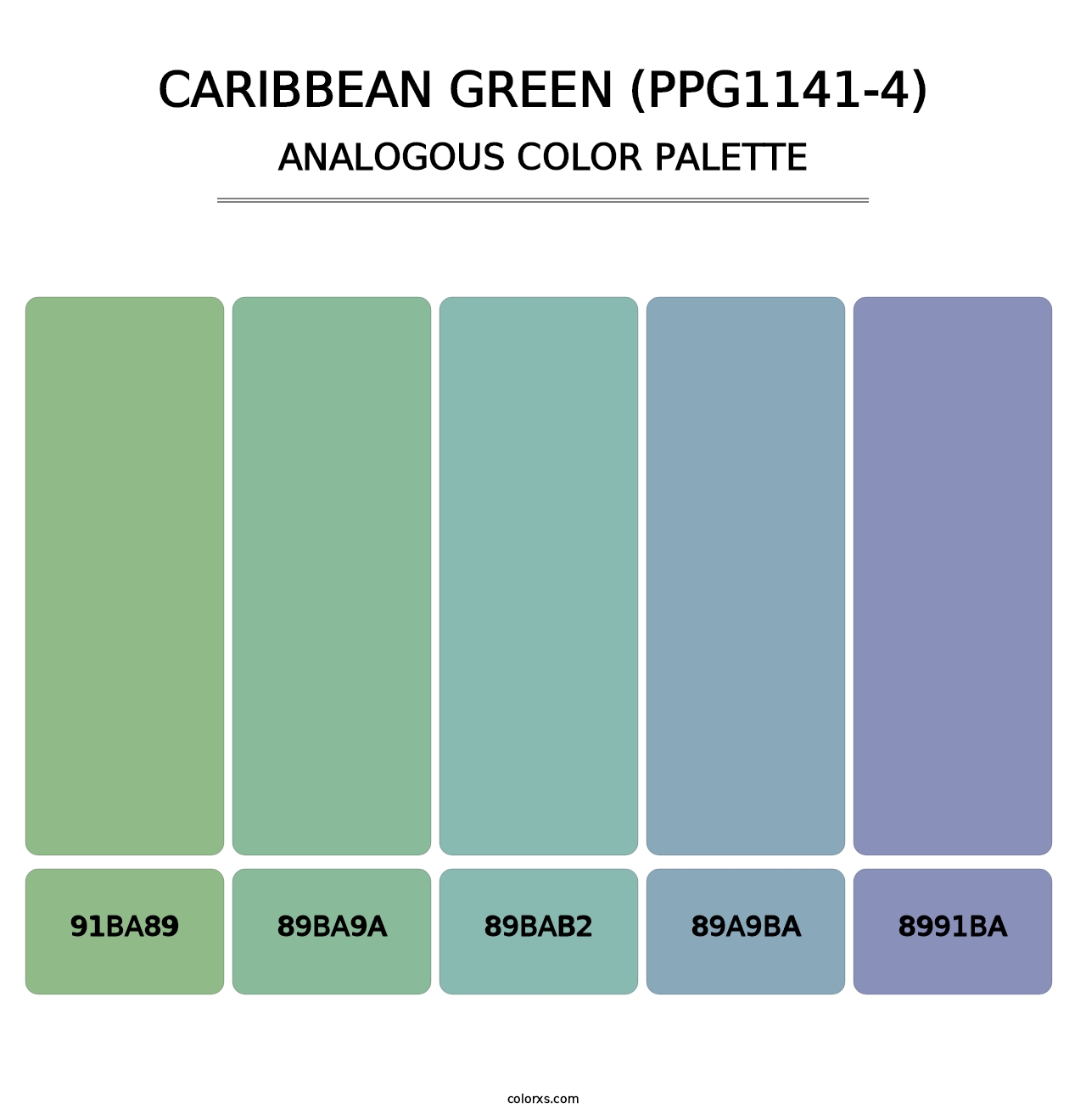 Caribbean Green (PPG1141-4) - Analogous Color Palette