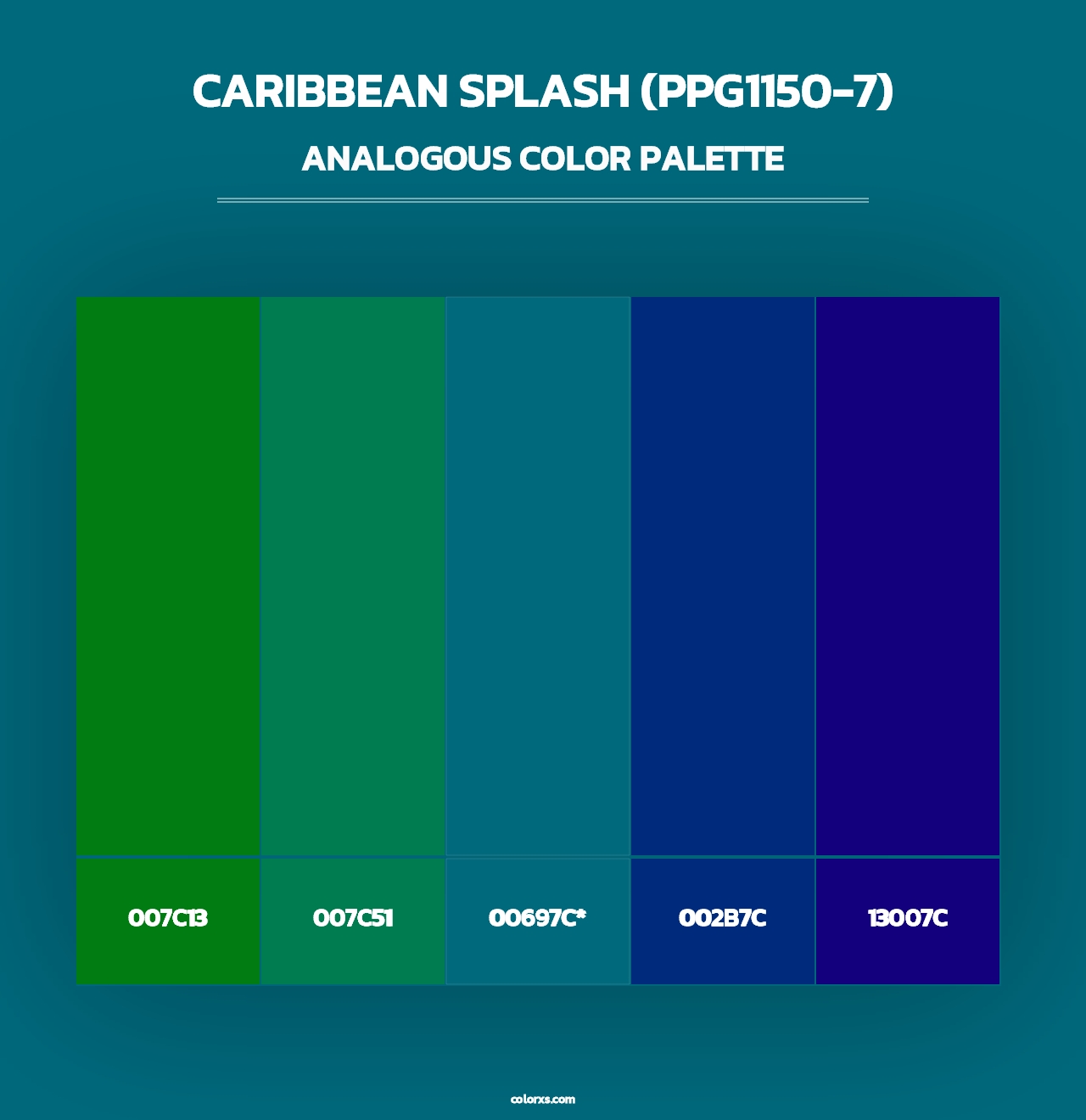 Caribbean Splash (PPG1150-7) - Analogous Color Palette