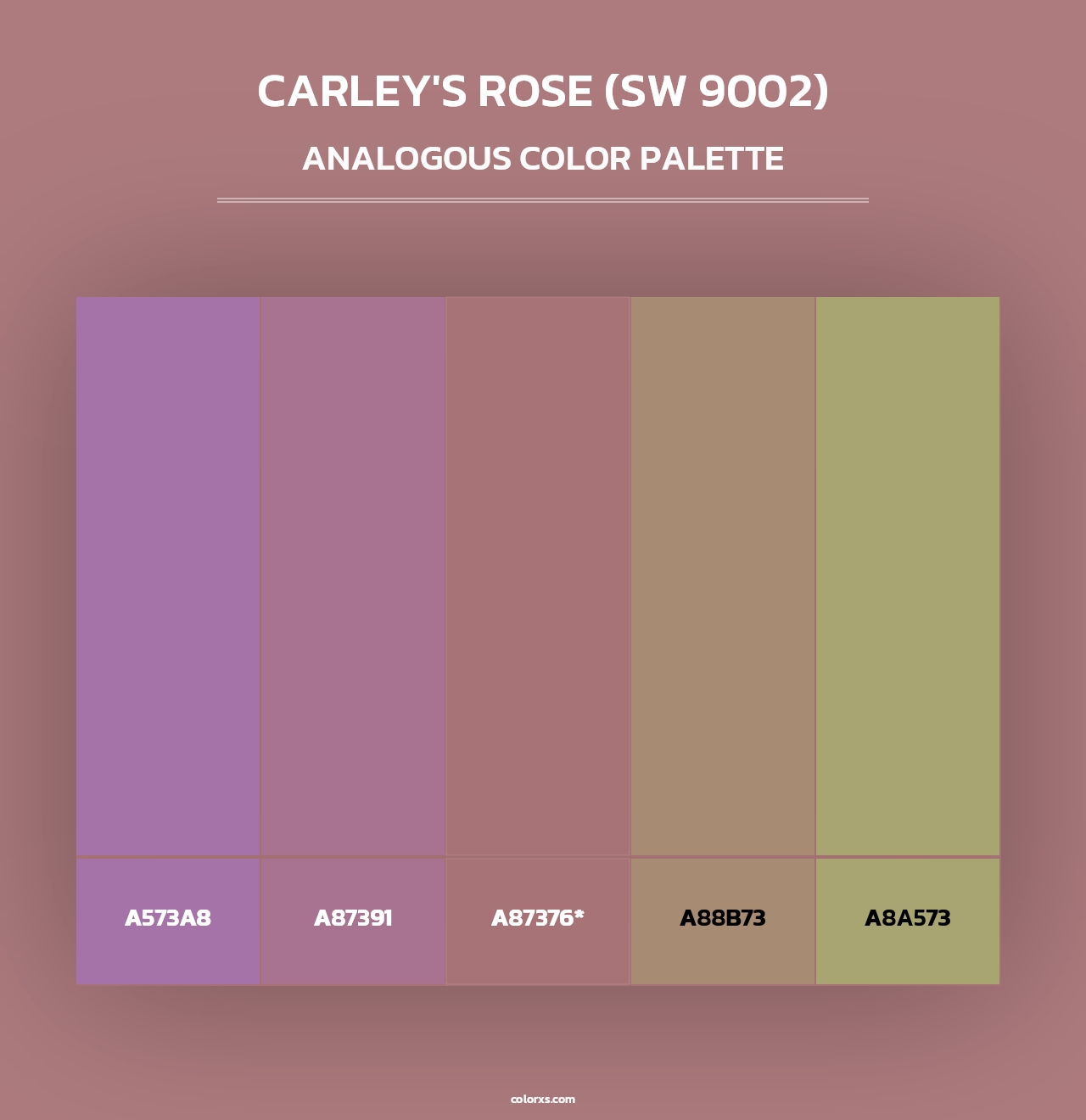Carley's Rose (SW 9002) - Analogous Color Palette