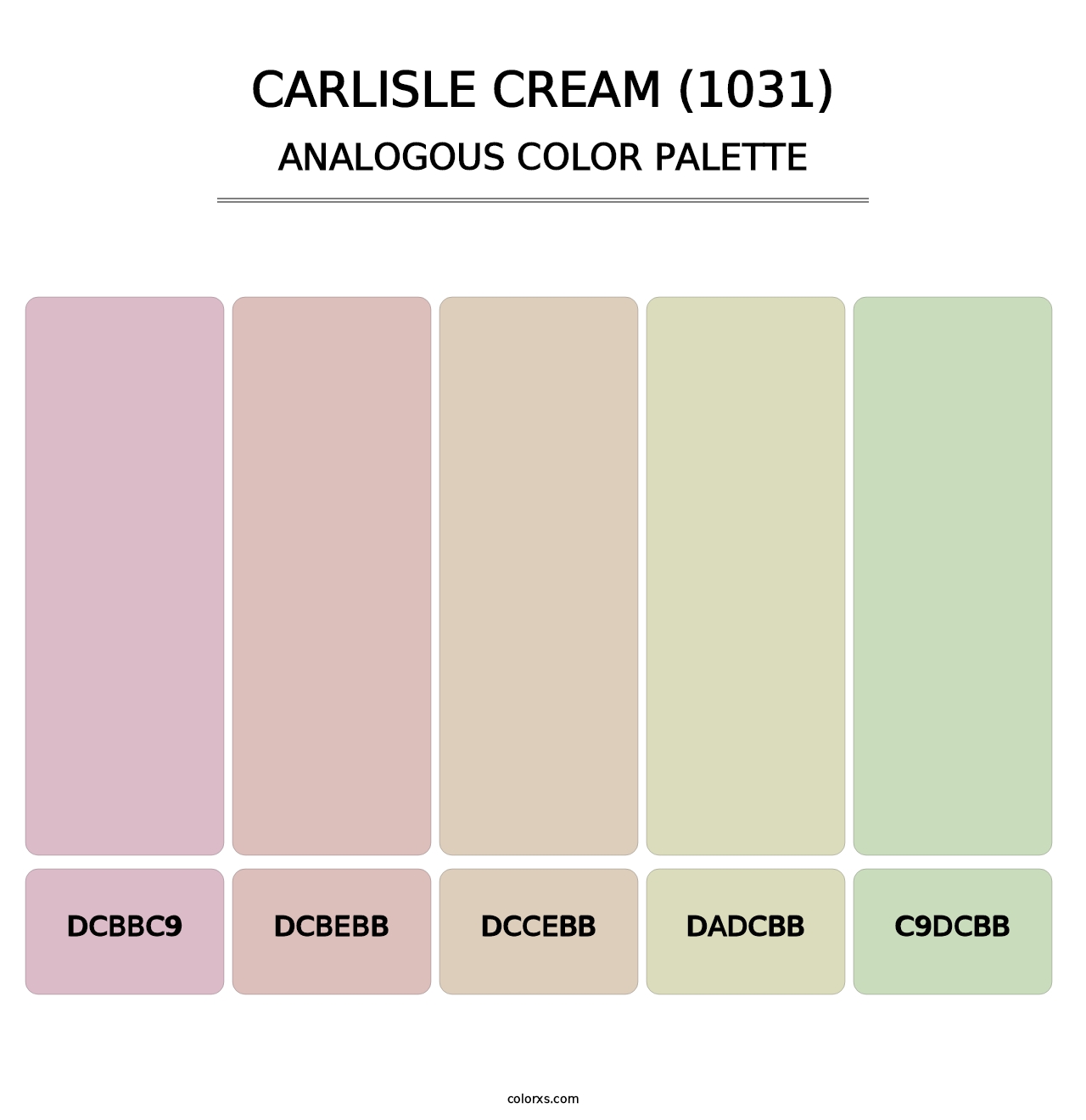 Carlisle Cream (1031) - Analogous Color Palette
