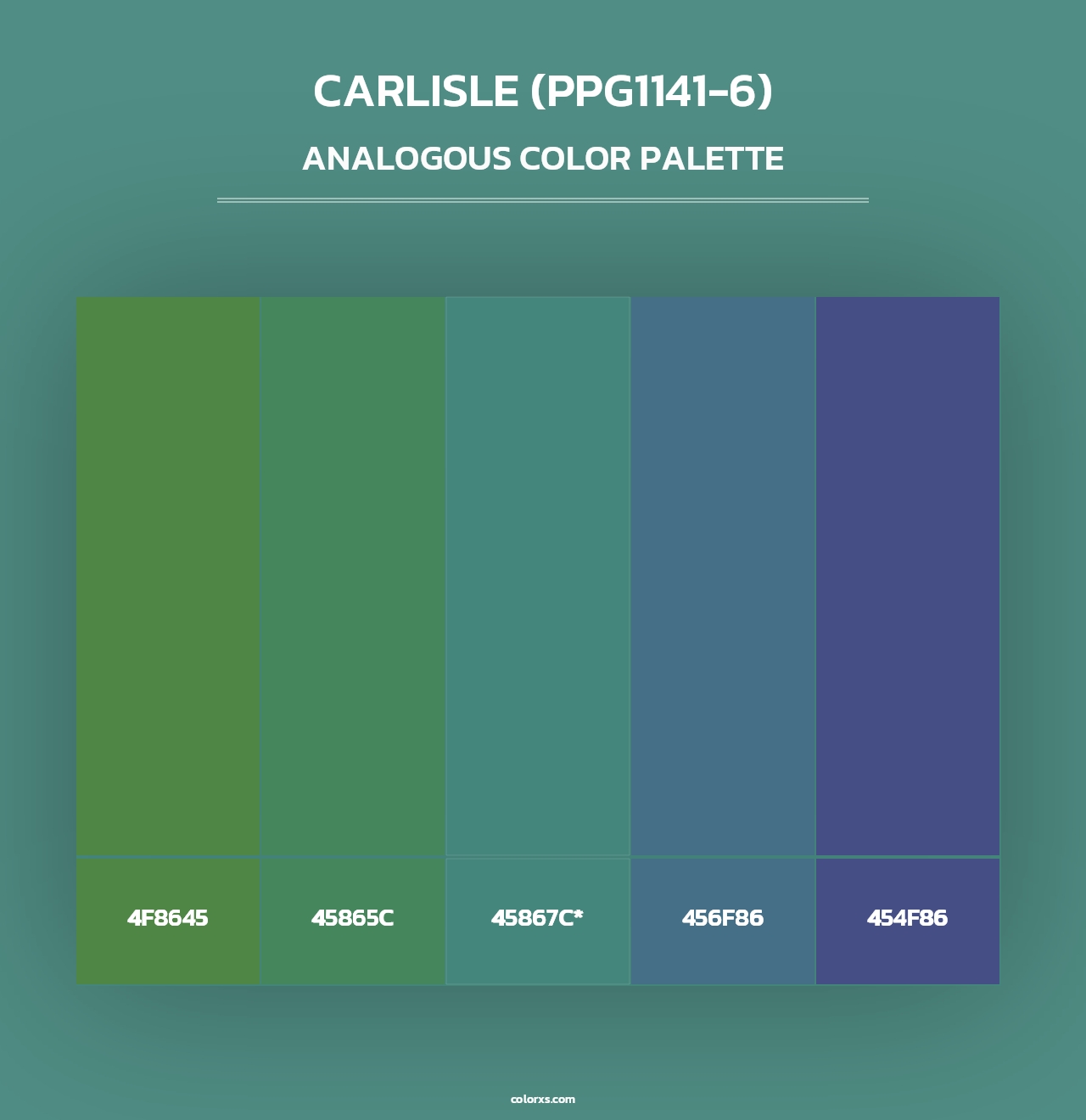 Carlisle (PPG1141-6) - Analogous Color Palette