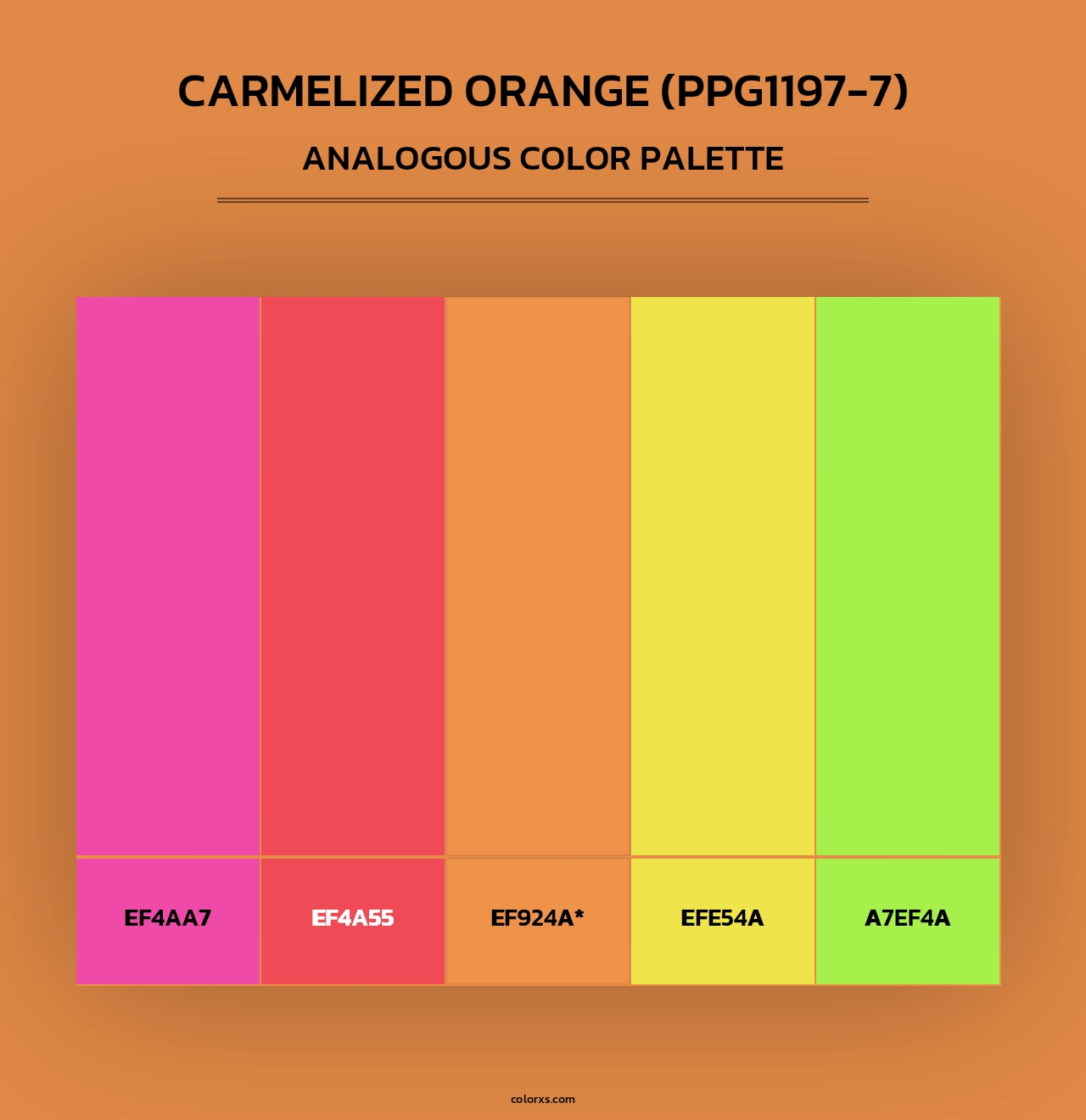 Carmelized Orange (PPG1197-7) - Analogous Color Palette