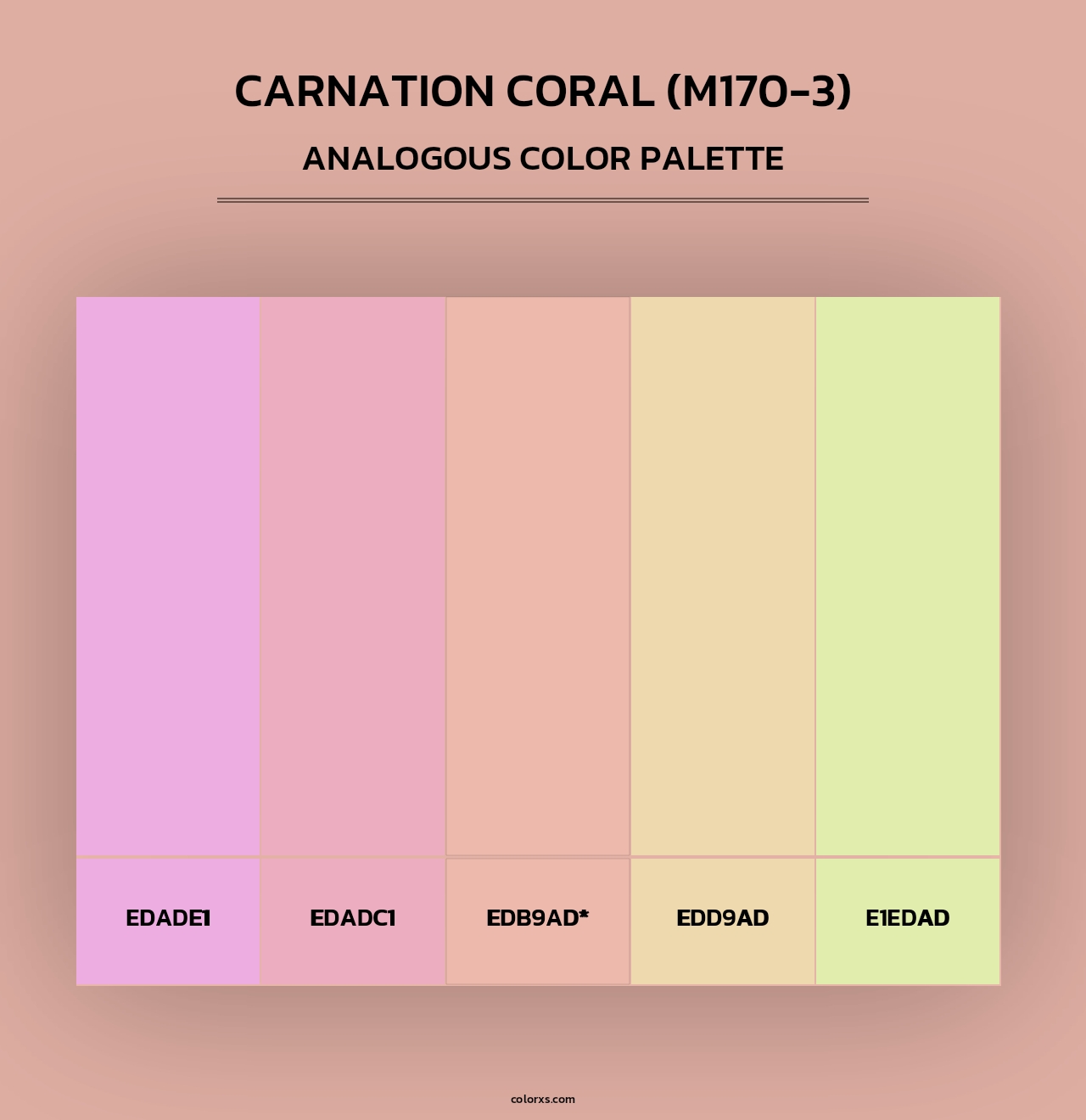 Carnation Coral (M170-3) - Analogous Color Palette