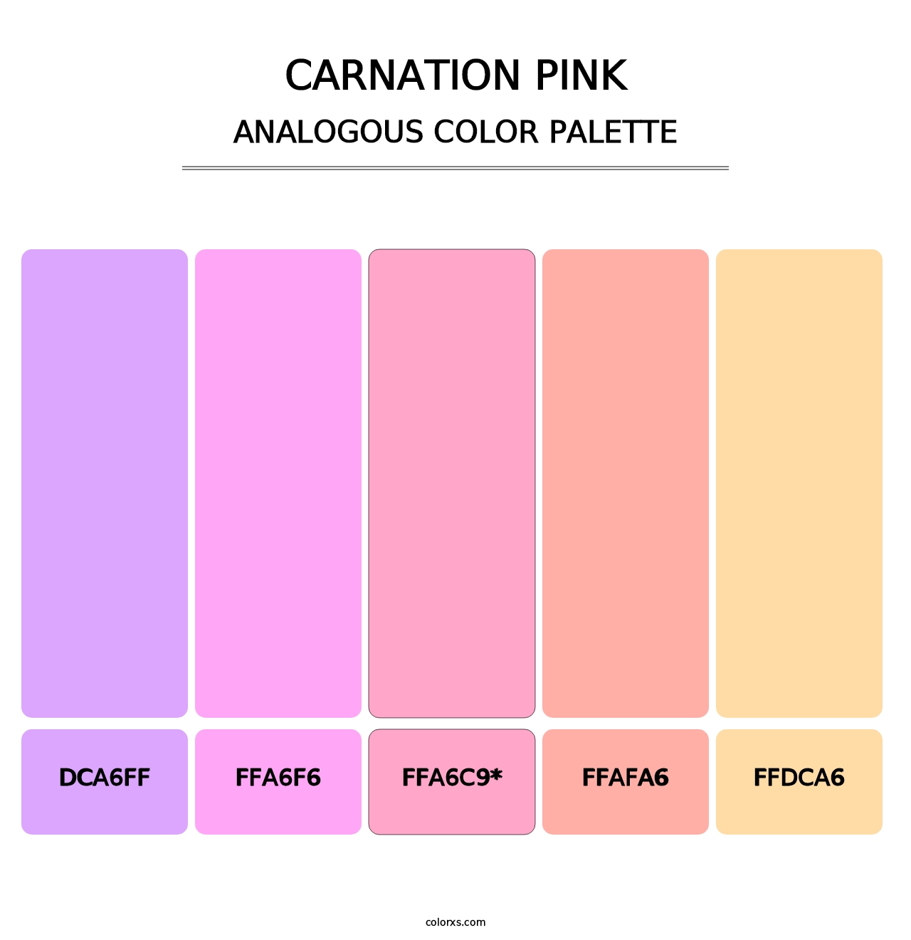 Carnation Pink - Analogous Color Palette