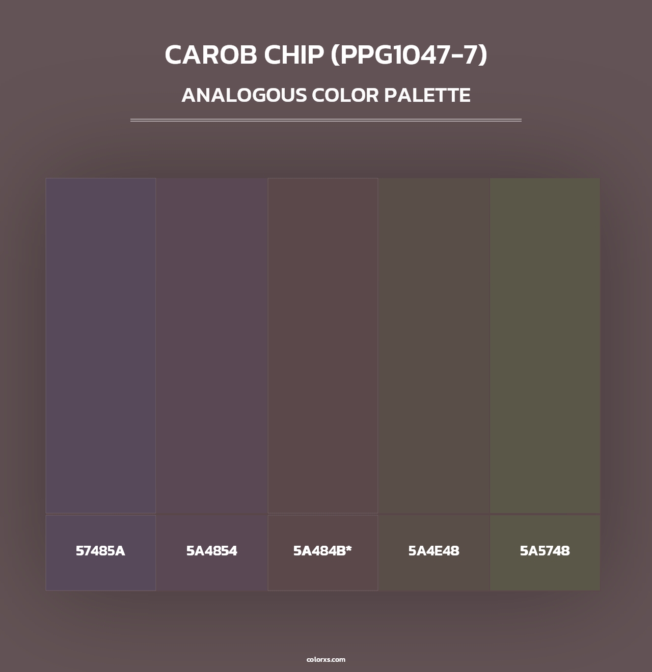 Carob Chip (PPG1047-7) - Analogous Color Palette