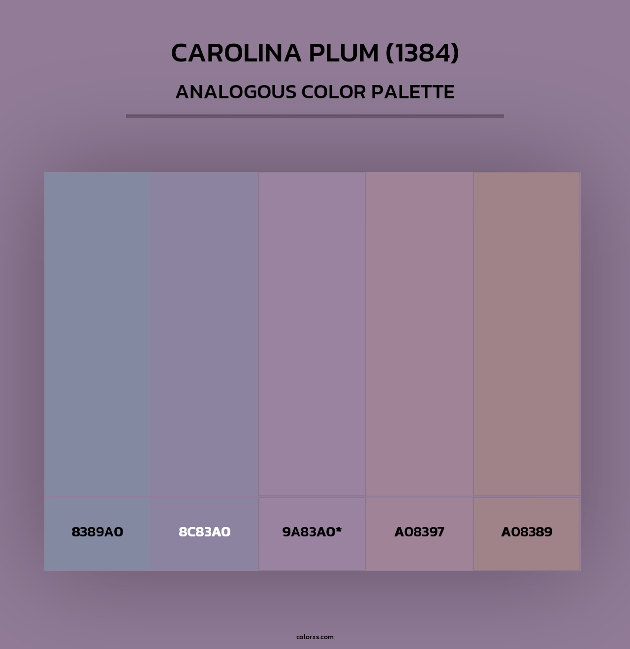 Carolina Plum (1384) - Analogous Color Palette