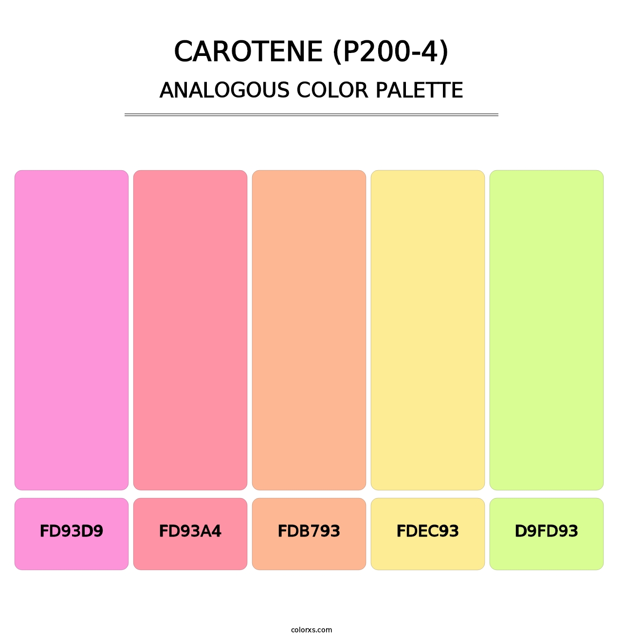 Carotene (P200-4) - Analogous Color Palette