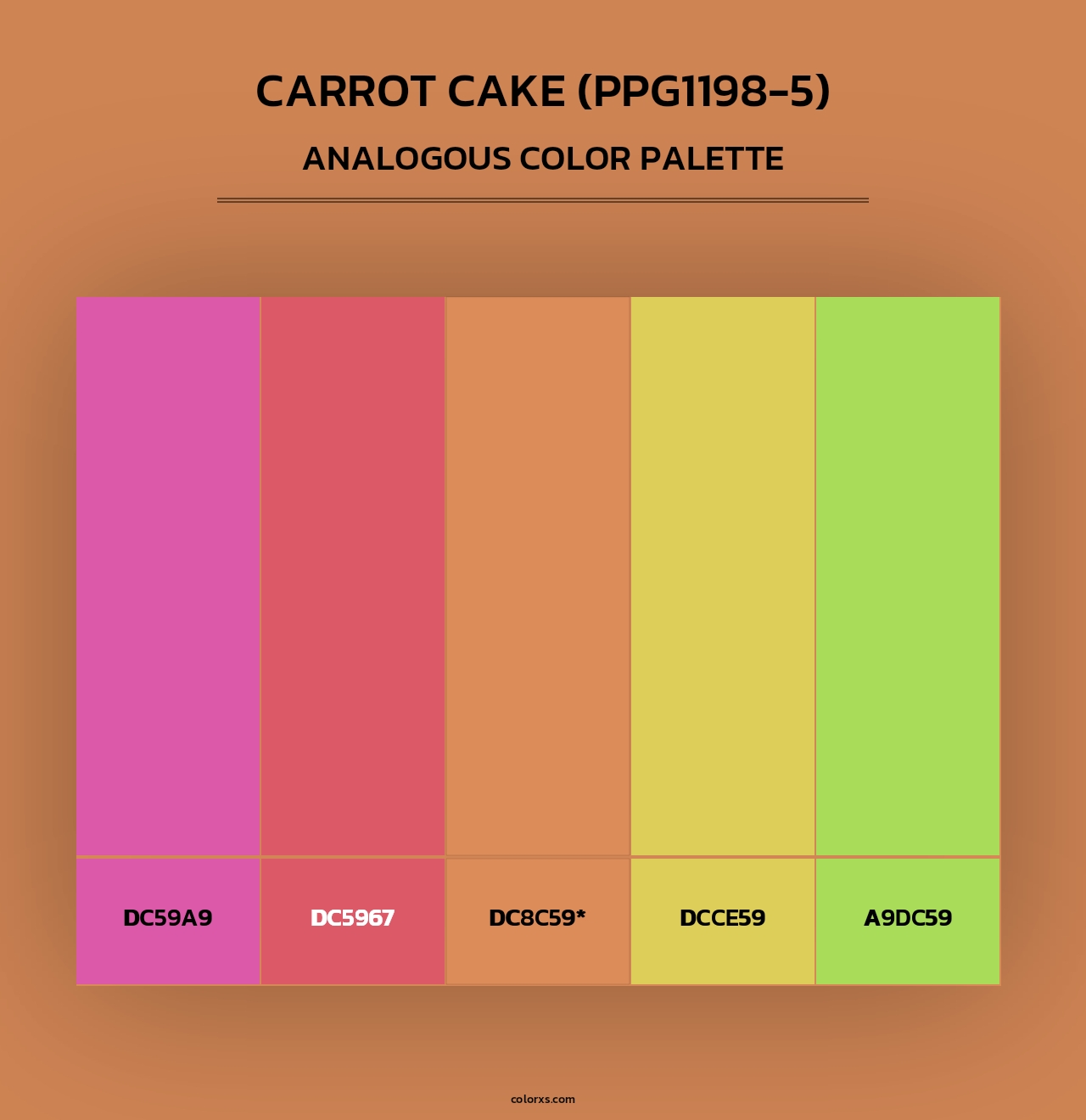 Carrot Cake (PPG1198-5) - Analogous Color Palette
