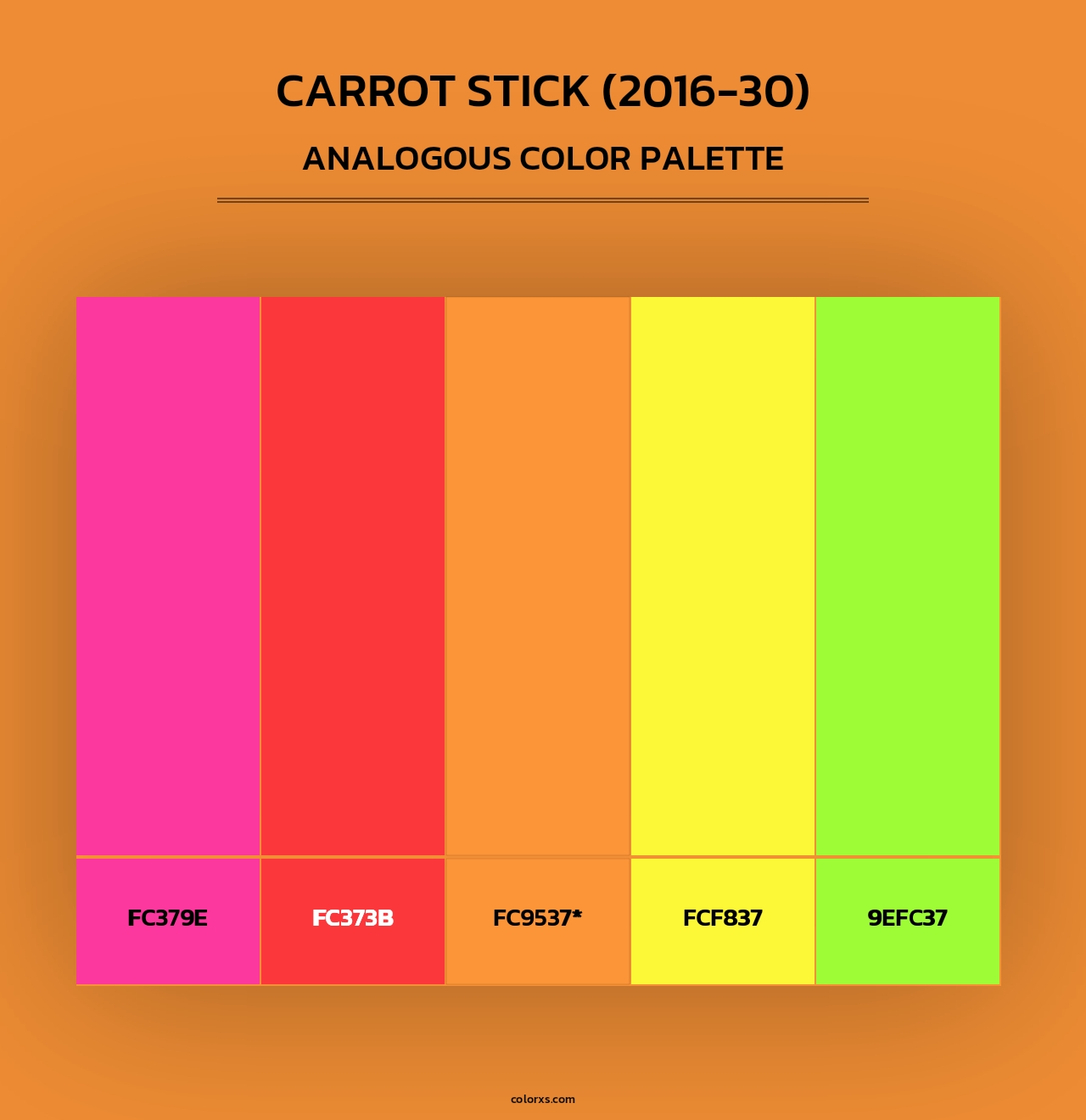Carrot Stick (2016-30) - Analogous Color Palette