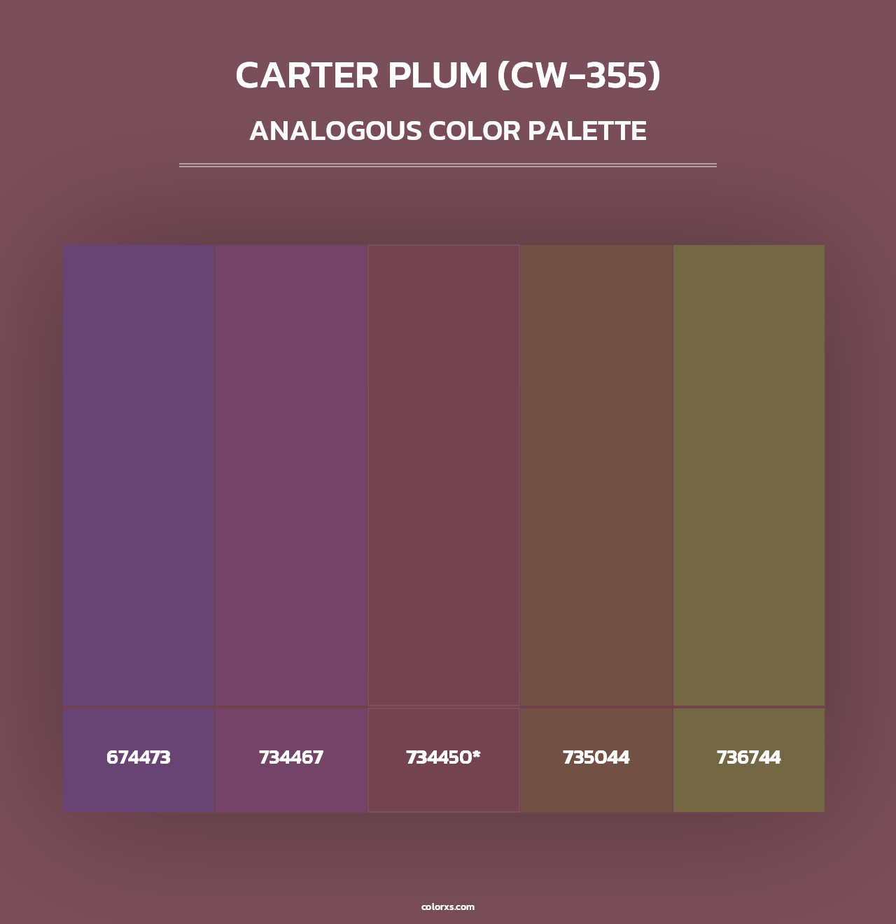 Carter Plum (CW-355) - Analogous Color Palette