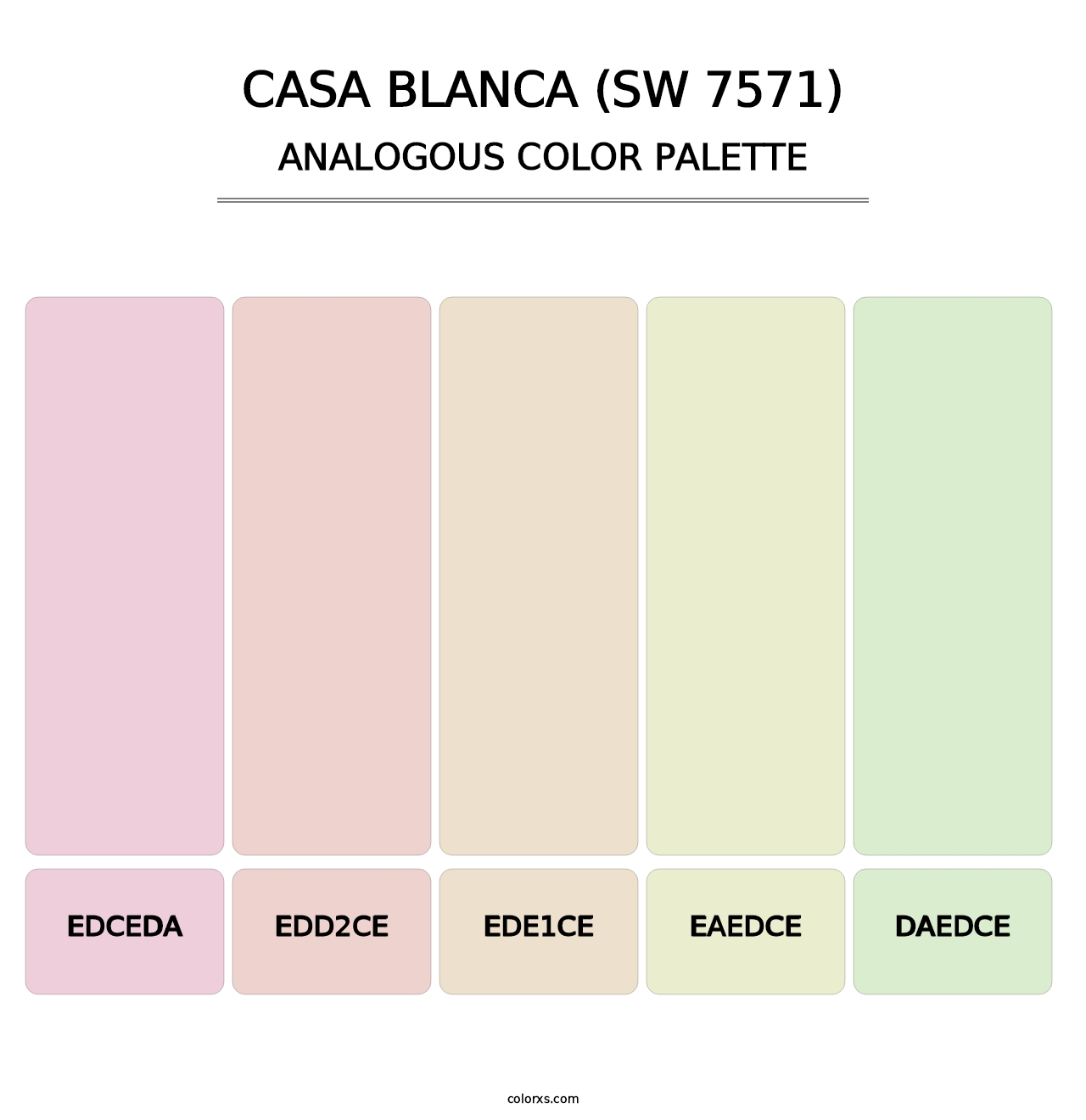 Casa Blanca (SW 7571) - Analogous Color Palette