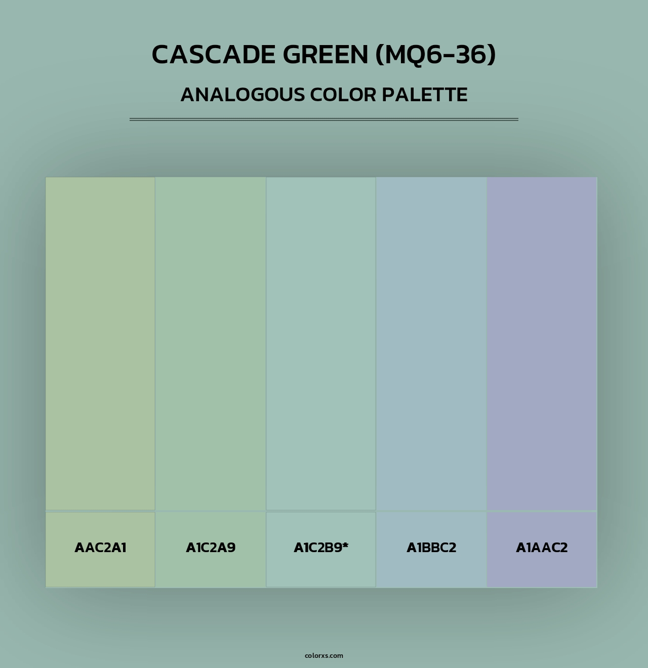 Cascade Green (MQ6-36) - Analogous Color Palette